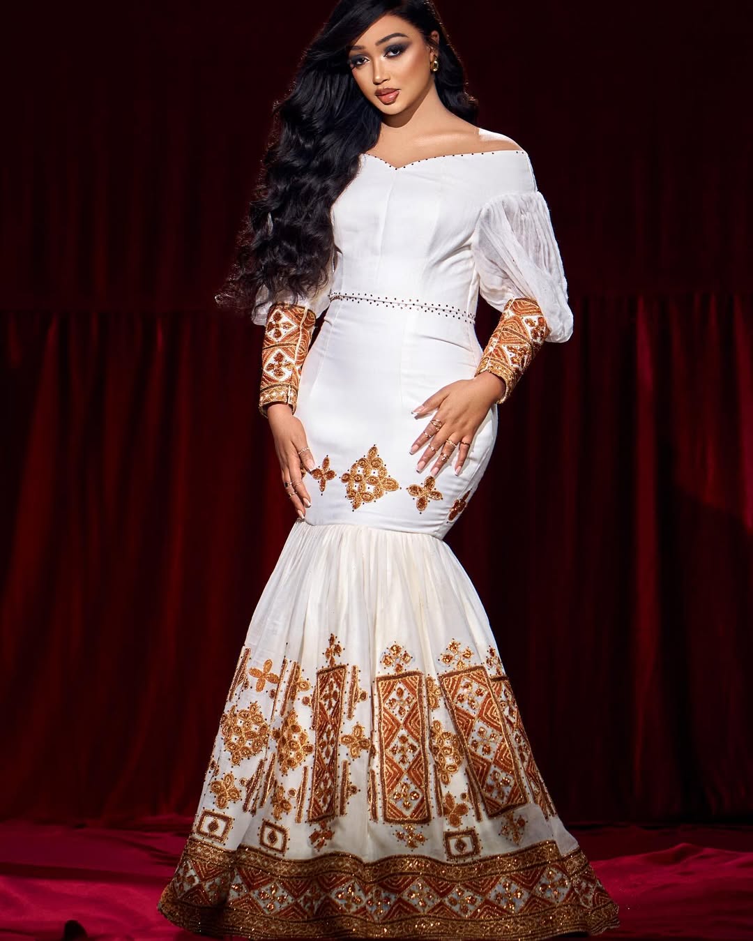 Captivating Mermaid Light Brown Traditional Dress