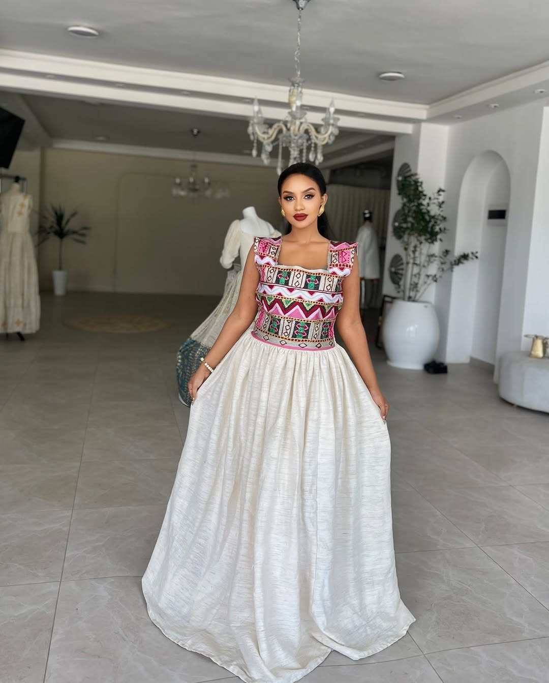 Stunning Habesha Kemis Gorgeous Tilf Design & Luxurious Fetil Material
