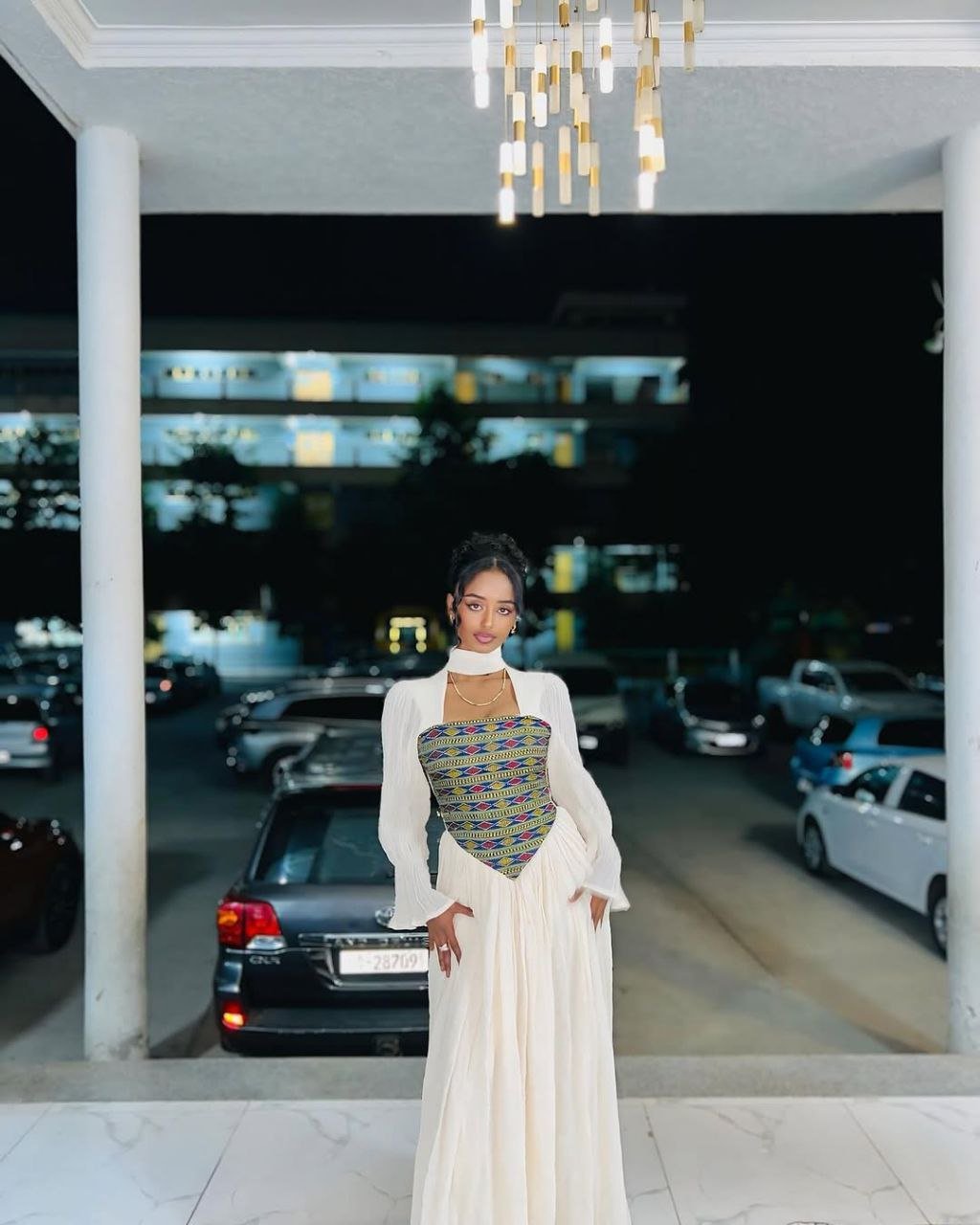Glamorous Habesha Kemis with Colorful Embroidery – Eritrean Dress – Ethiopian National Dress – Zuriya