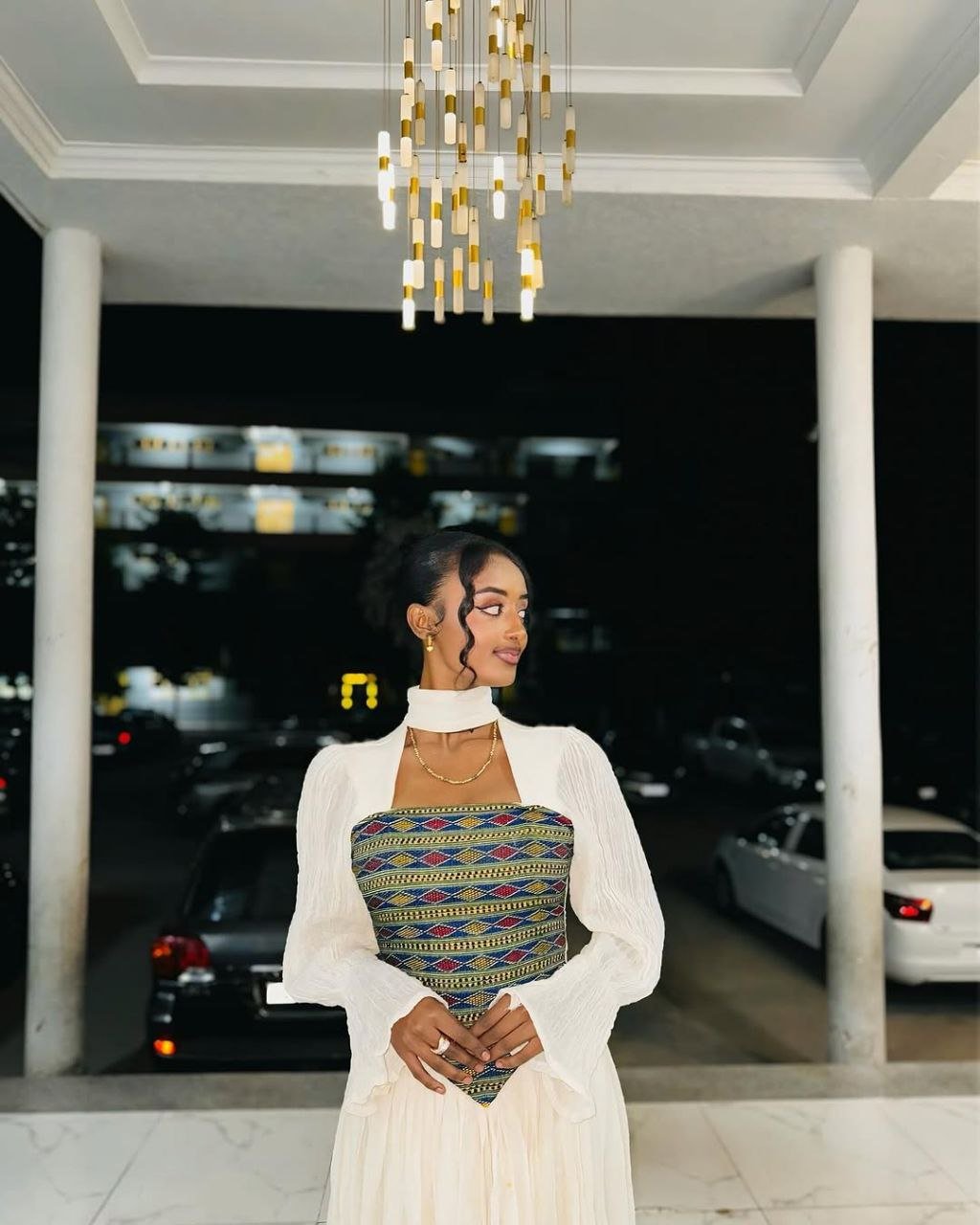 Glamorous Habesha Kemis with Colorful Embroidery – Eritrean Dress – Ethiopian National Dress – Zuriya