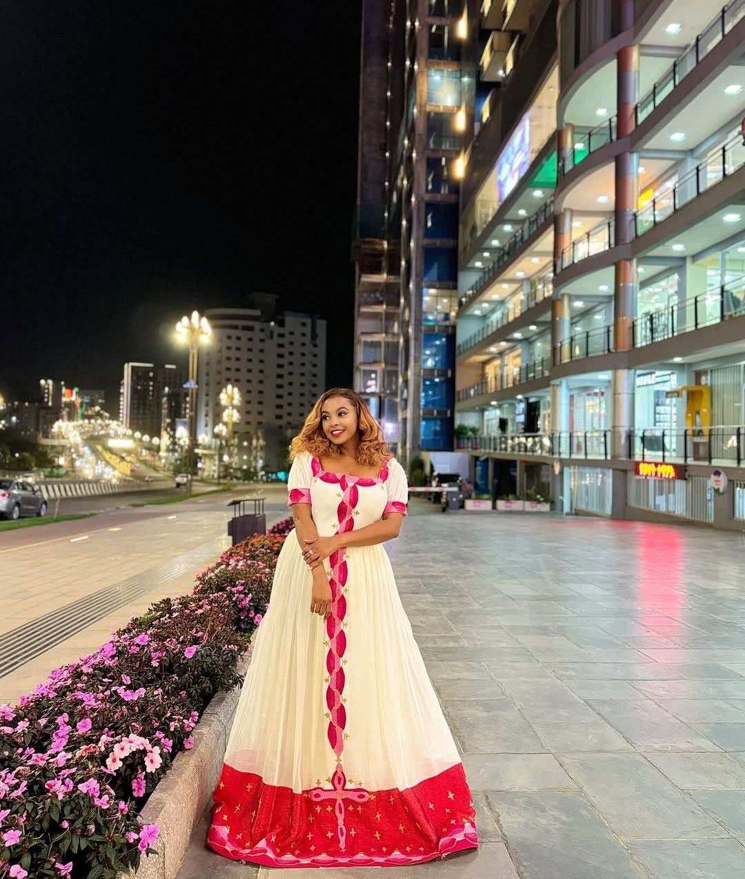 Elegant Red Habesha Kemis with Intricate Details – Ethiopian Traditional Clothing – Habesha Dress – Ethiopian Dress