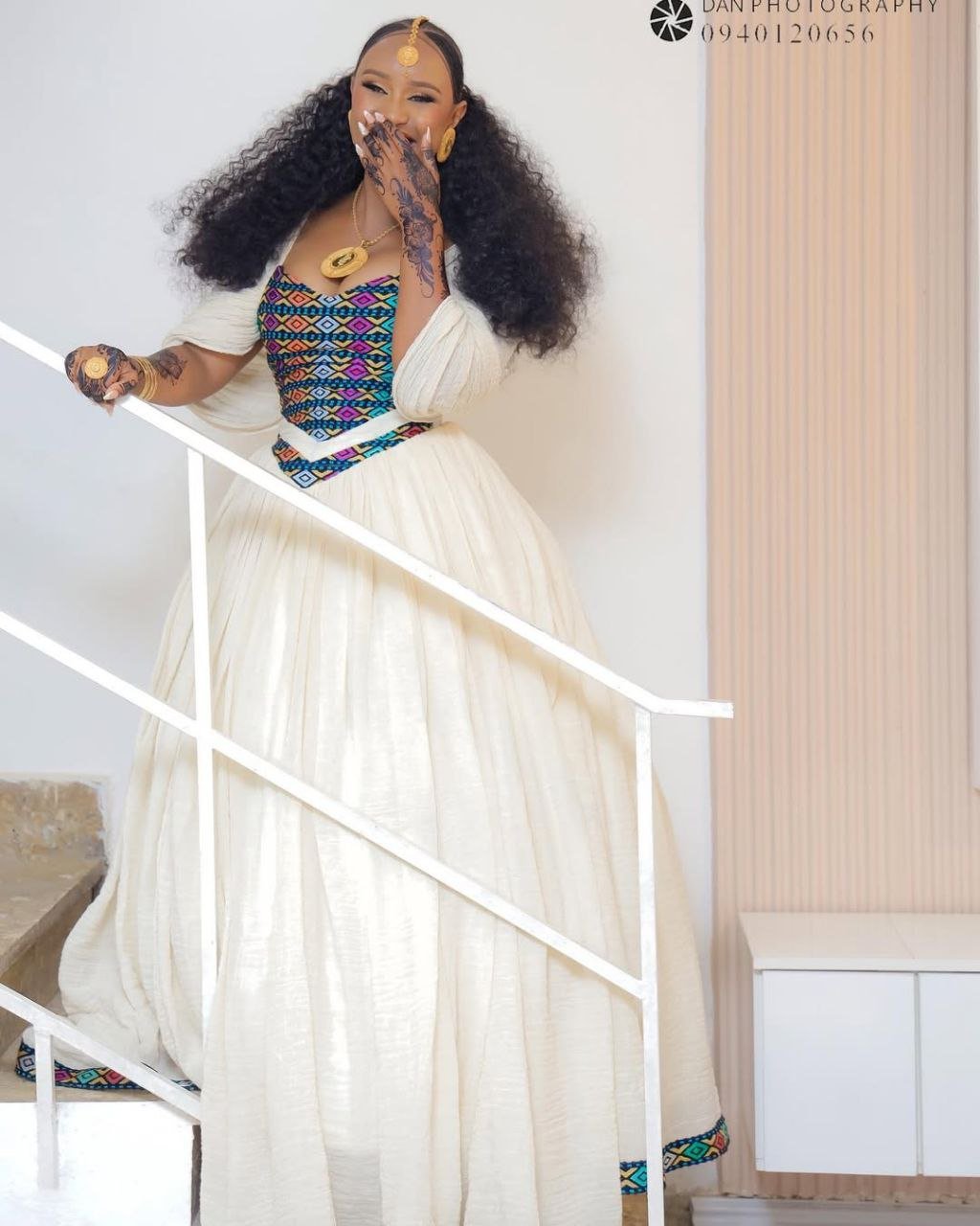 Vibrant Zuria with Bold Pattern β Habesha Clothing - Habesha Kemis - Habesha Dress