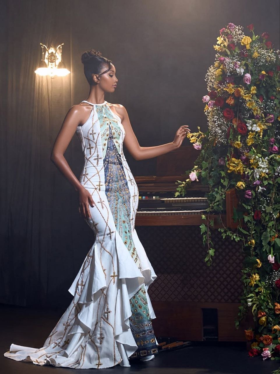 Modern Wedding Habesha Dress with Contemporary Design – Habesha Kemis – Ethiopian Wedding Dress