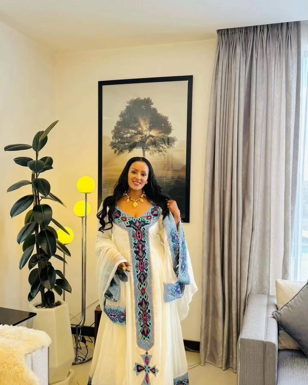Stunning Habesha Dress Blue Habesha Kemis Detailed Tilet Habesha Traditional Dress 0002
