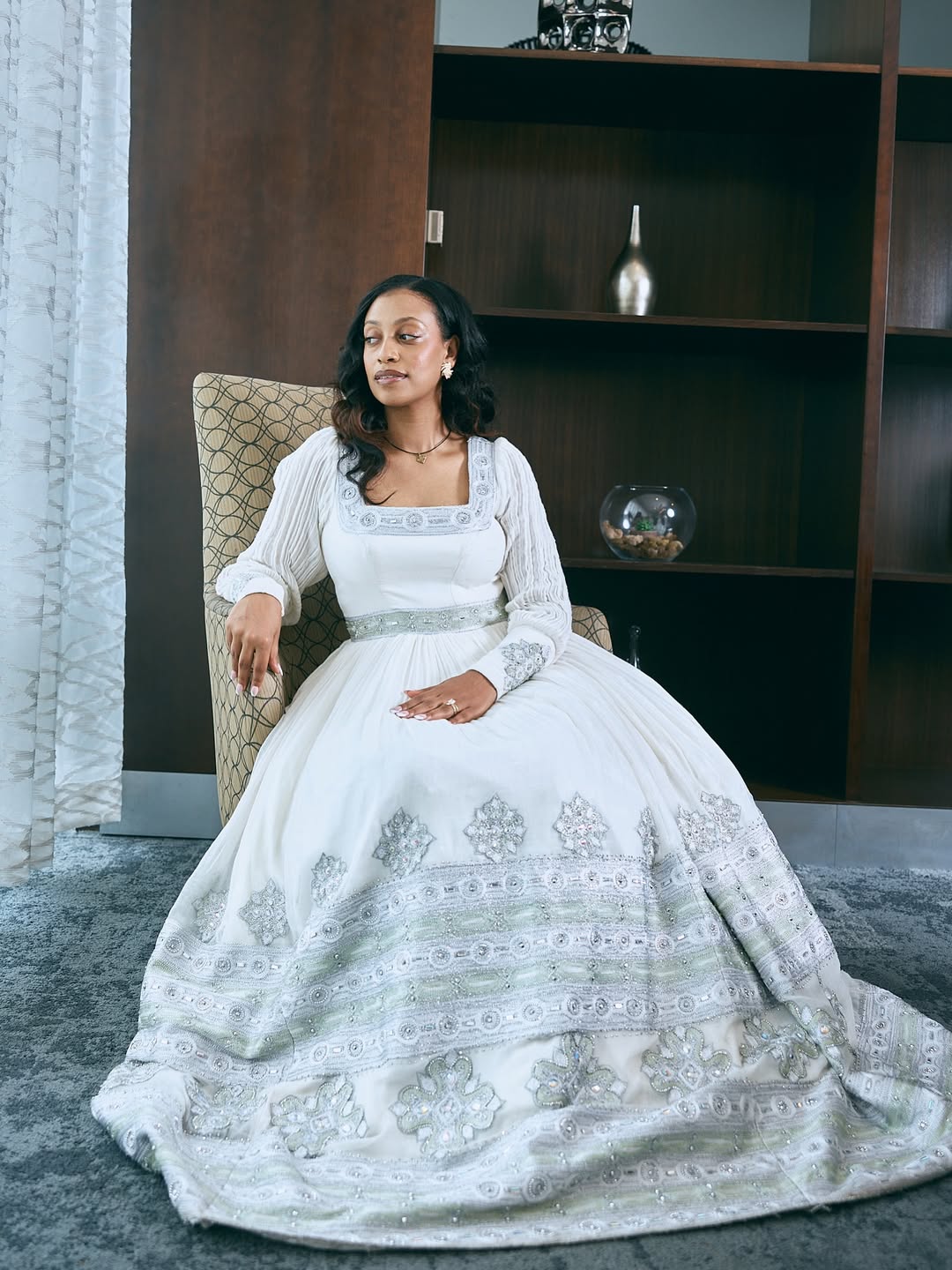 Matching Ethiopian Outfit Couples Habesha Kemis White Habesha Dress 0022