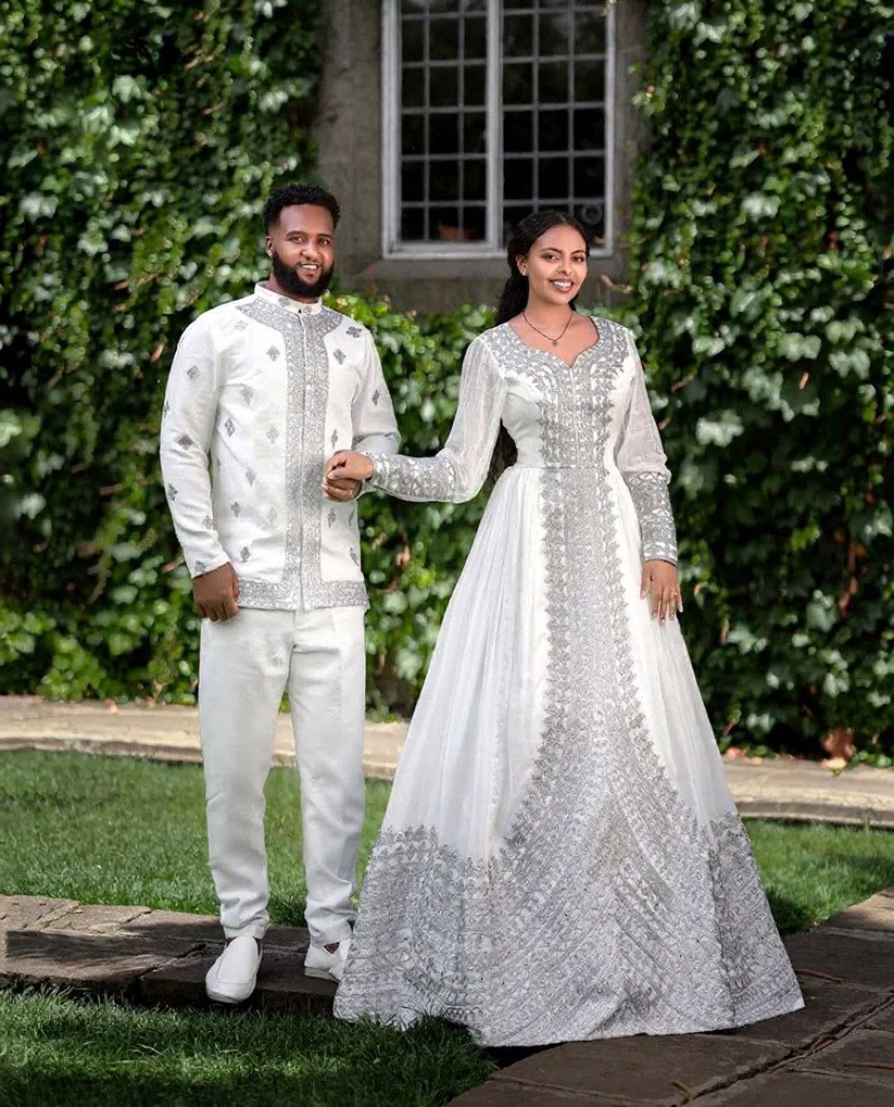 Elegant Matching Traditional Couples Outfits Perfect for Engagement an TheEthiopianStore Elegant Matching Traditional Couples Outfits Perfect for Engagement an TheEthiopianStore