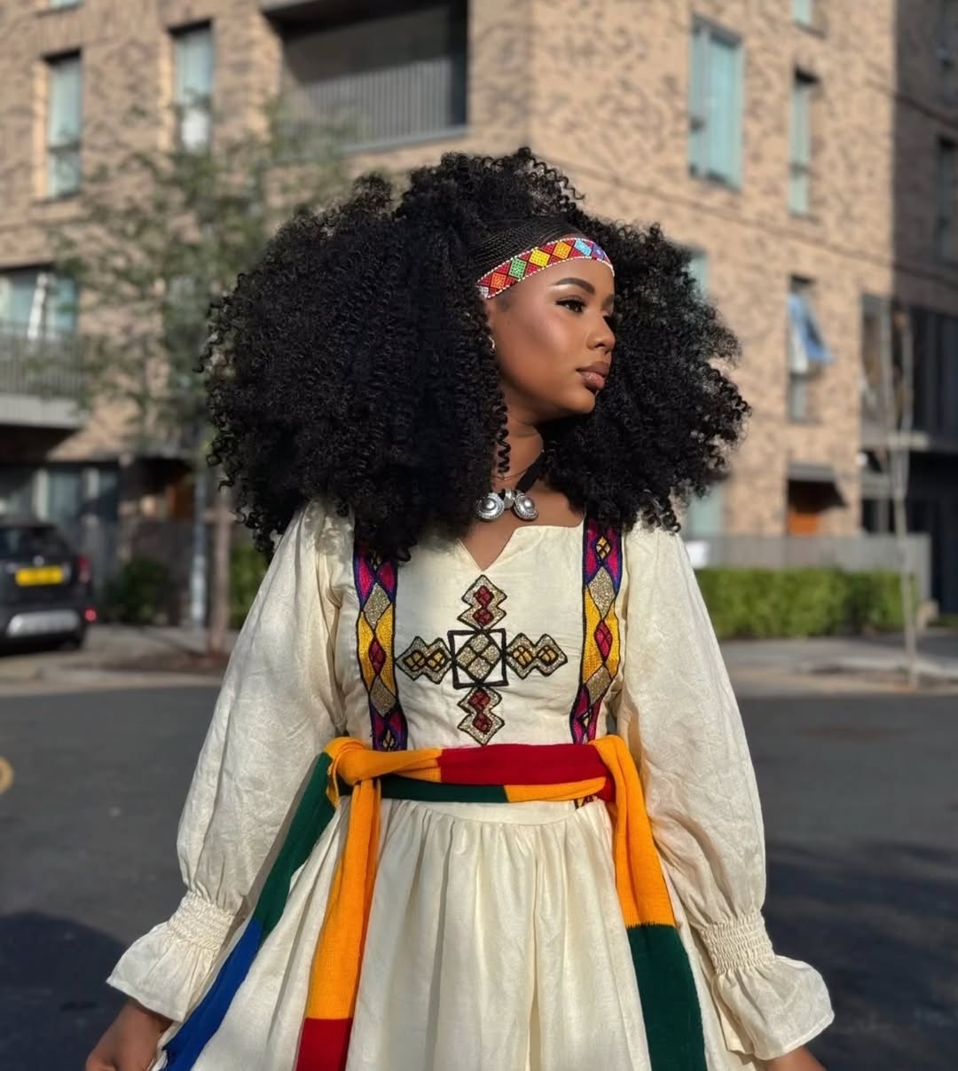Festive Habesha Kemis Traditional Ethiopian Dress with Cross Embroidery Timeless Habesha Dress Design 0051