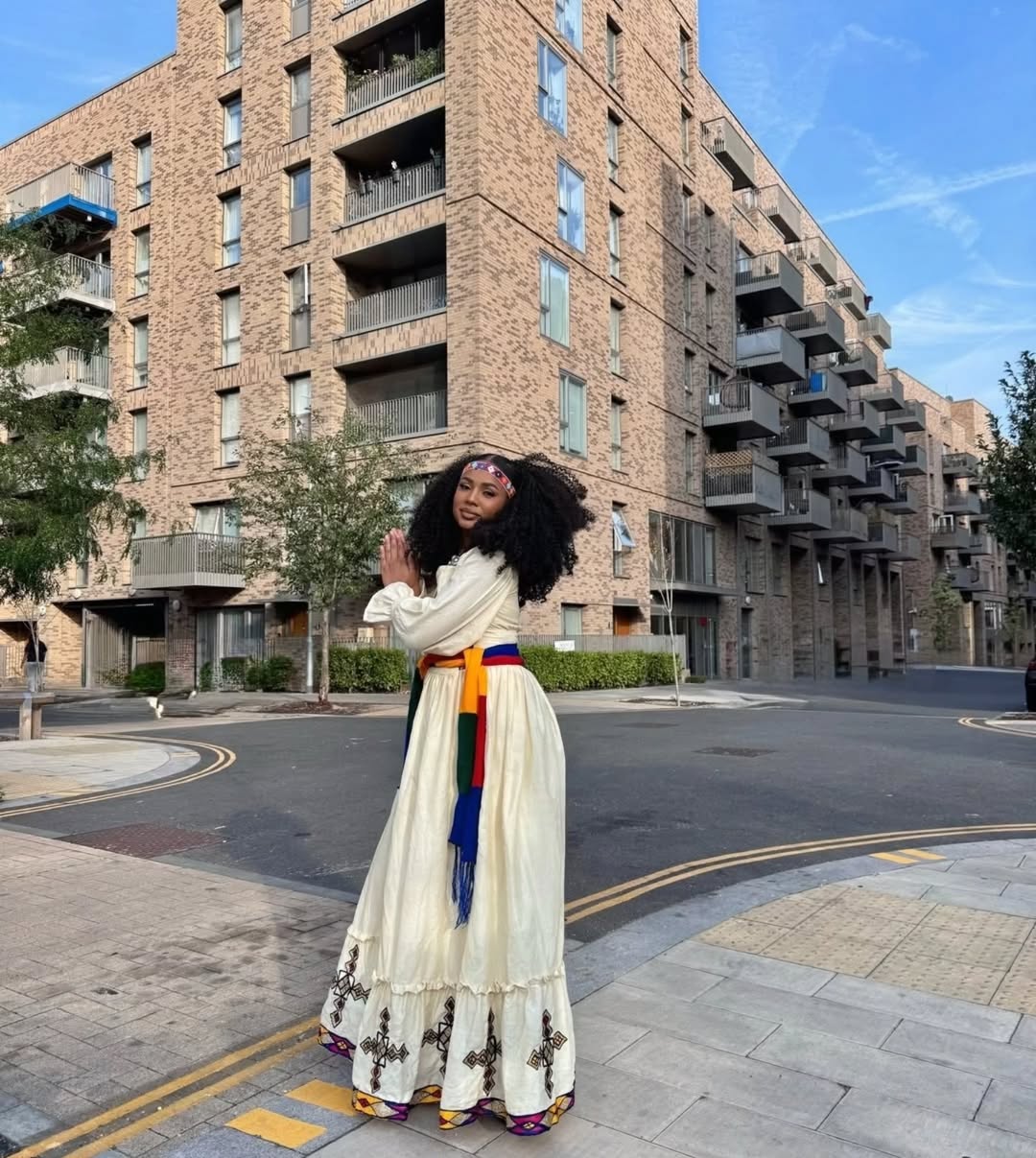Festive Habesha Kemis Traditional Ethiopian Dress with Cross Embroidery Timeless Habesha Dress Design 0051