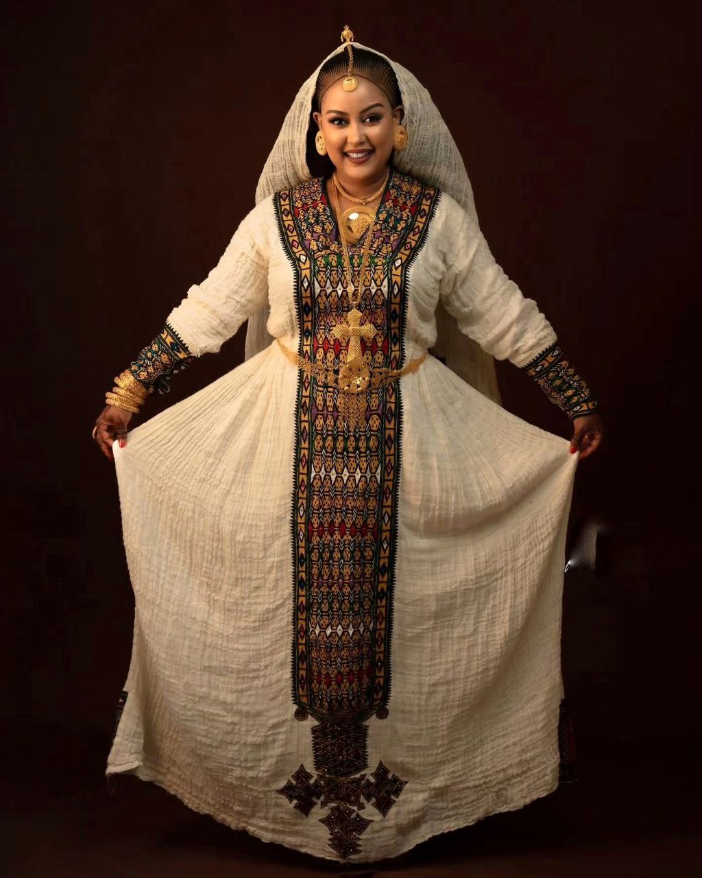 Traditional Ethiopian Wedding Attire Couples Habesha Kemis & Men's Suit Set Cultural Ethiopian Couples Outfit 0064