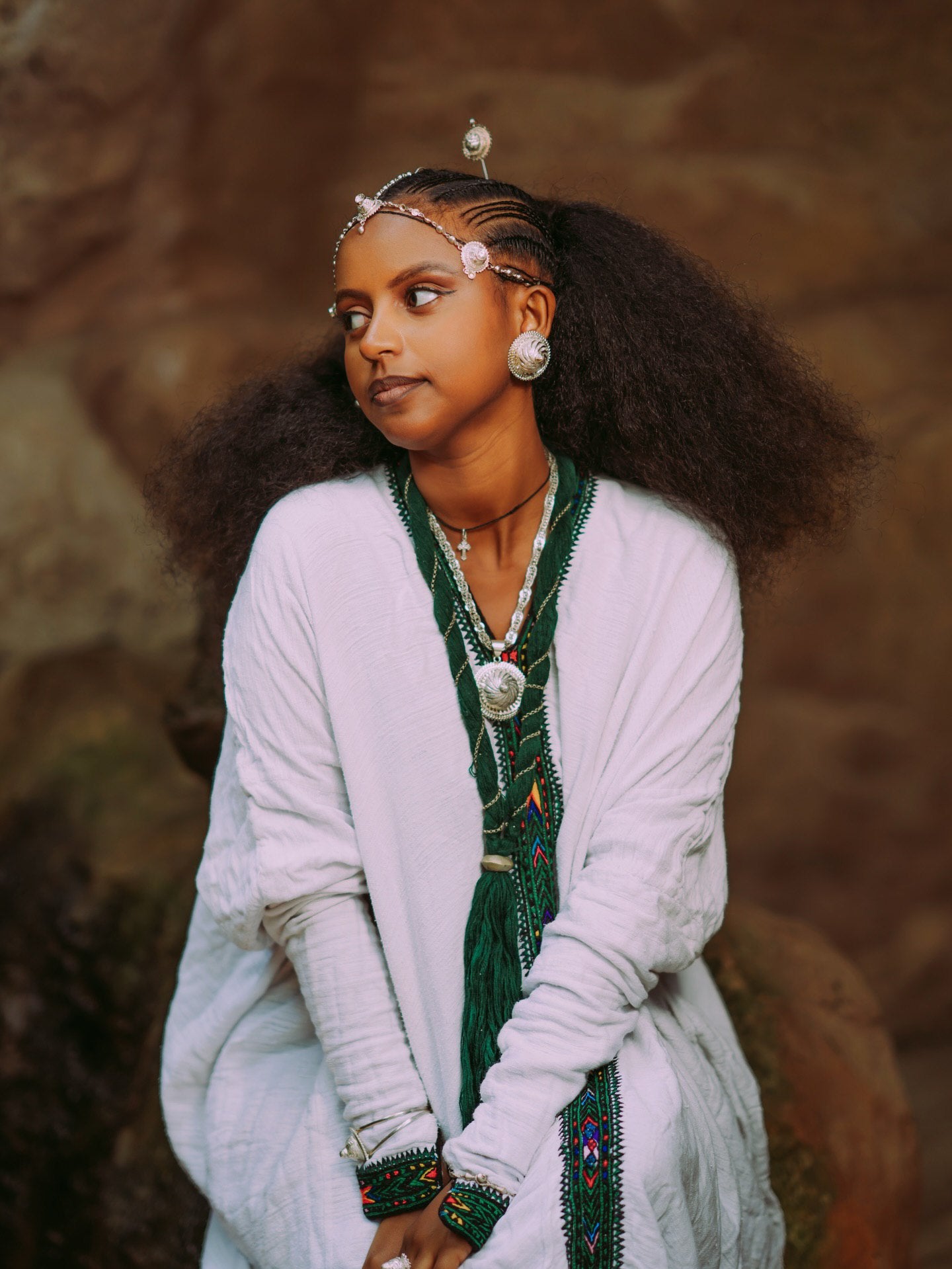 Ethiopian Traditional Dress Habesha Kemis with Cultural Embroidery Simple Habesha Dress For Holidays 0073
