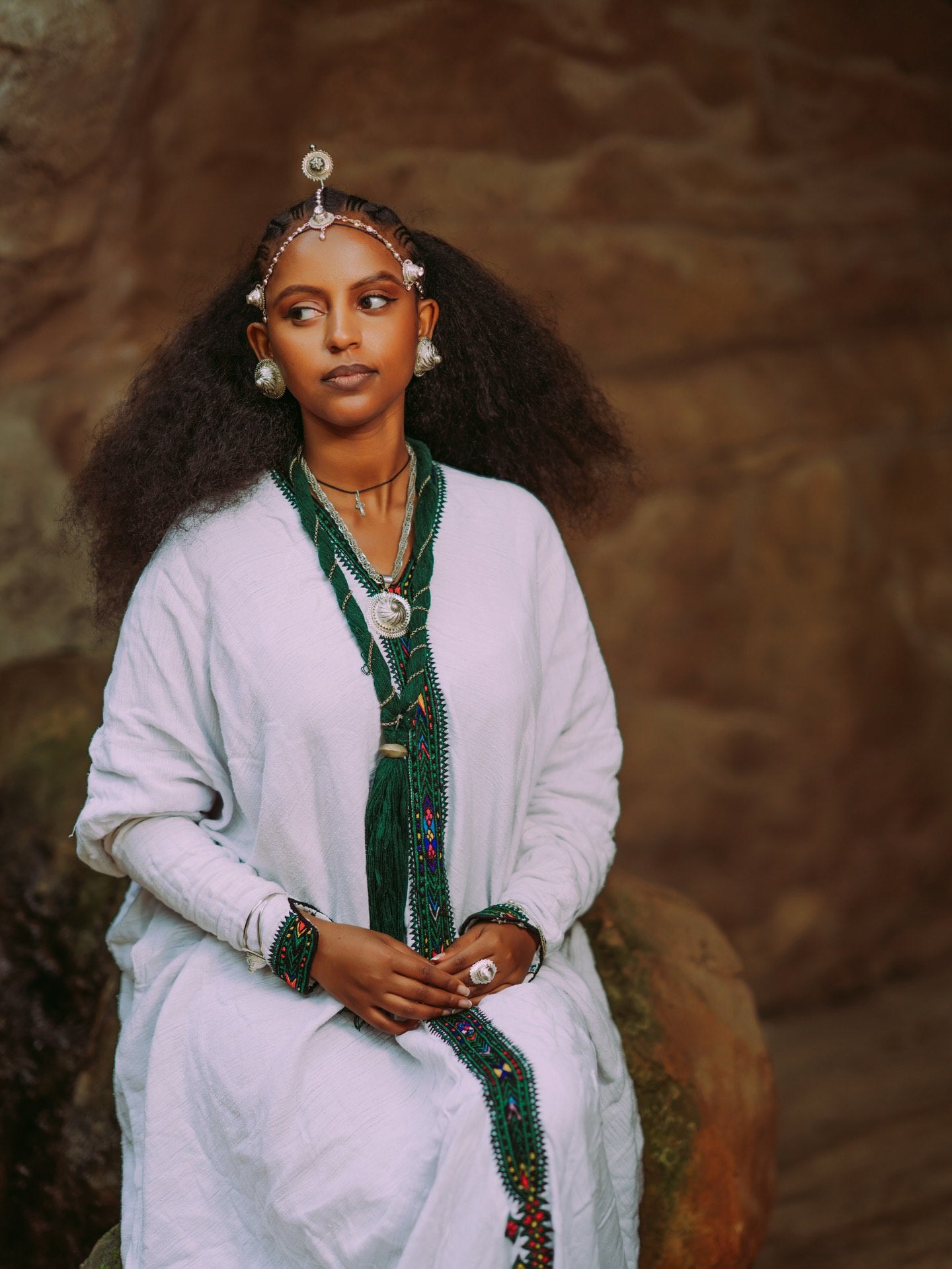Ethiopian Traditional Dress Habesha Kemis with Cultural Embroidery Simple Habesha Dress For Holidays 0073