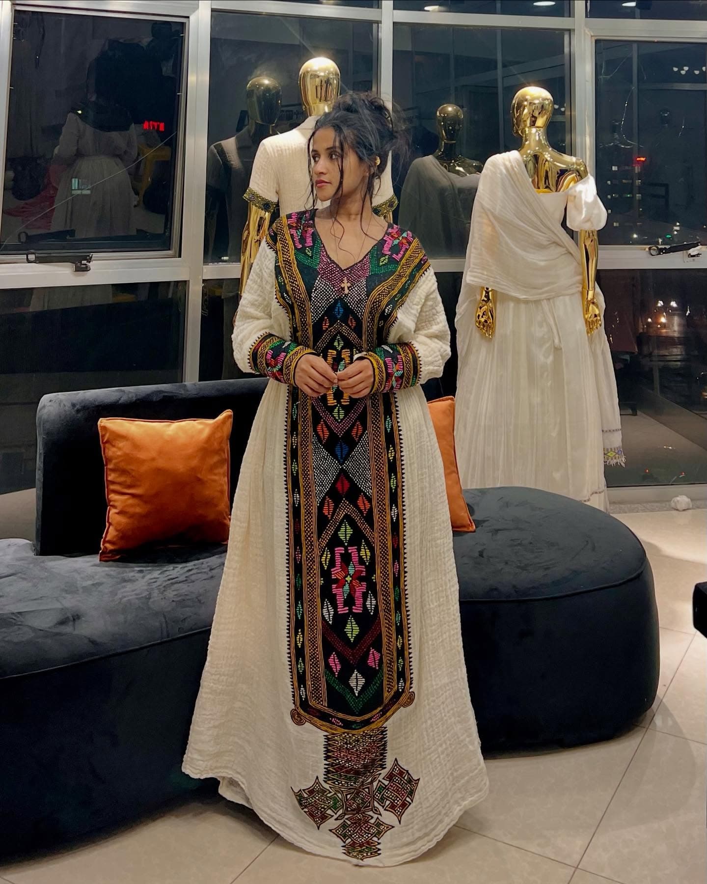 Colorful Habesha Kemis Handmade Ethiopian Traditional Dress Timeless Habesha Dress For Occasions 122