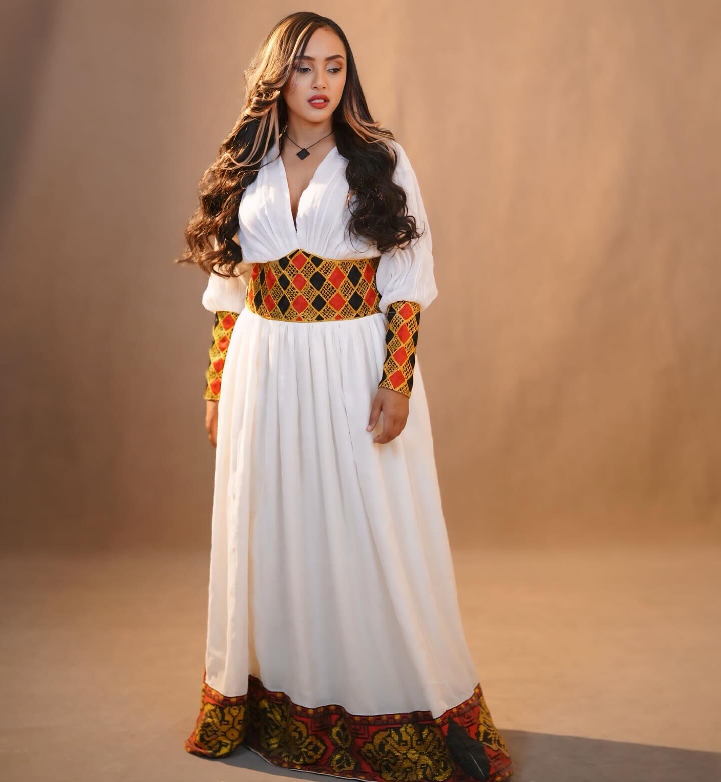 Elegant Ethiopian Traditional Habesha Dress – Cultural Heritage Embroidered Design