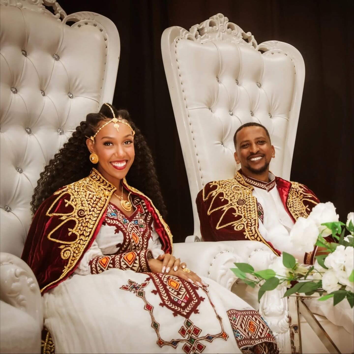 Ethiopian Matching Couple Outfit Traditional Habesha Couples Clothing Set Matching Wear 154