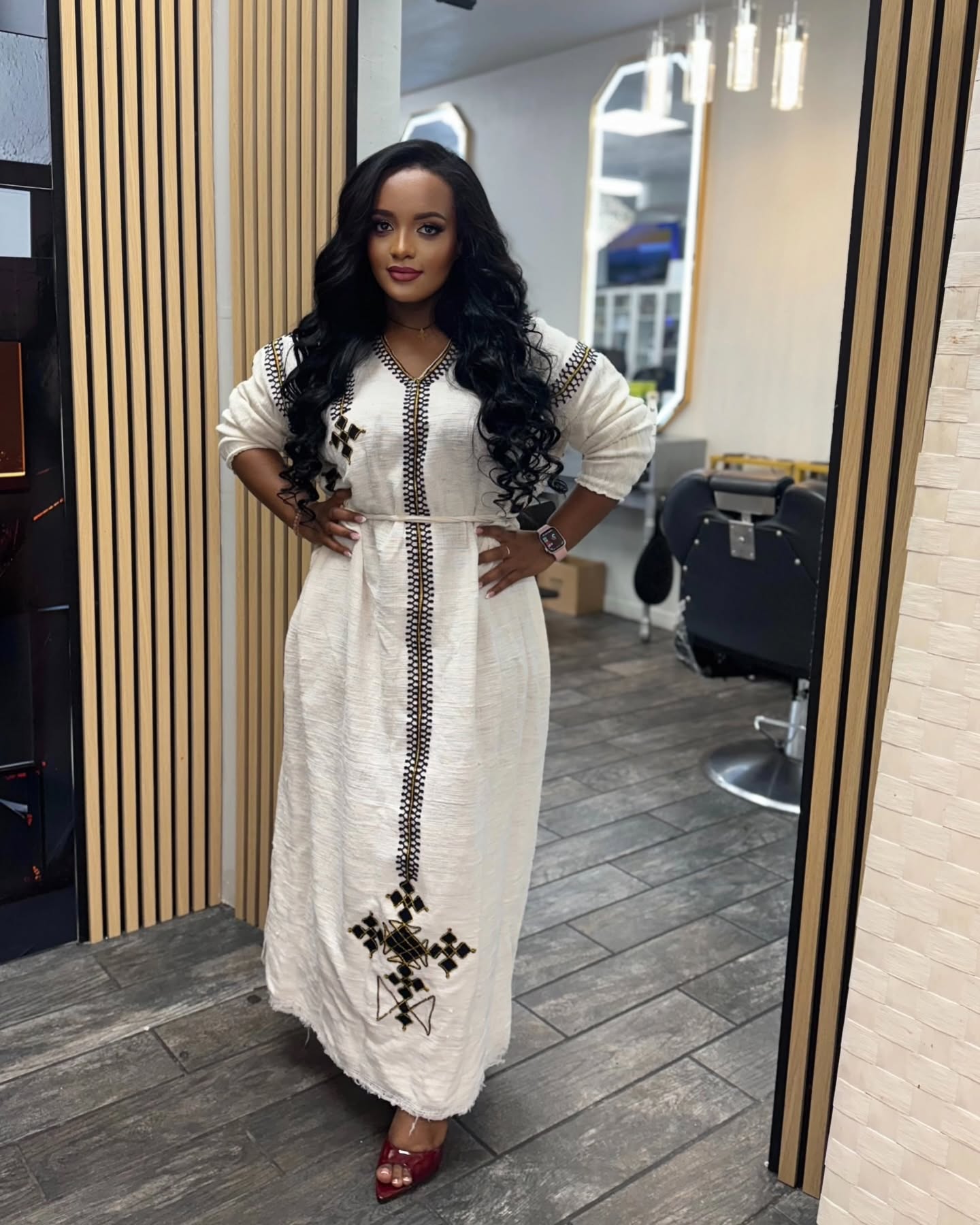 Cross Embroidery Habesha Dress Traditional Ethiopian Dress Simple Design Habesha Kemis 156