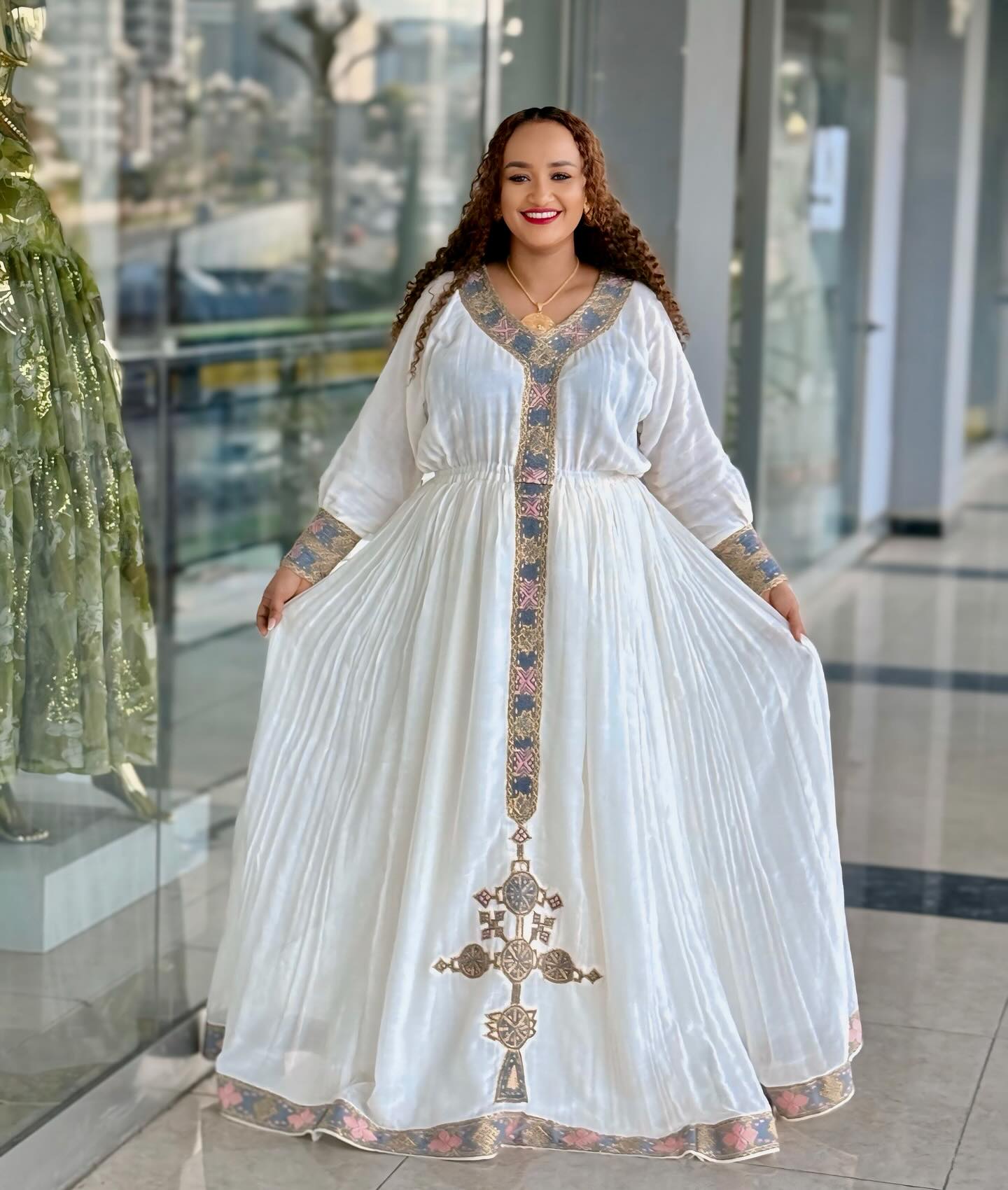 Traditional Ethiopian Dress Elegant Habesha Kemis Authentic Habesha Dress For Festive 180