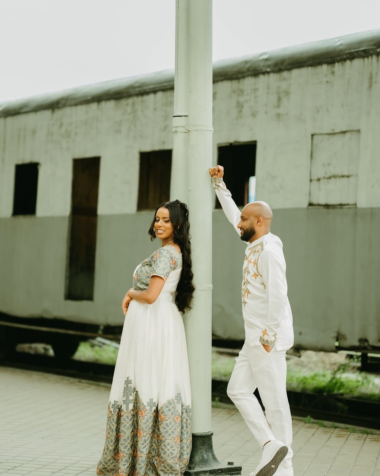 Matching Habesha Couple Outfit Traditional Ethiopian & Eritrean Dress Set Ethiopian Clothing For Couple 196