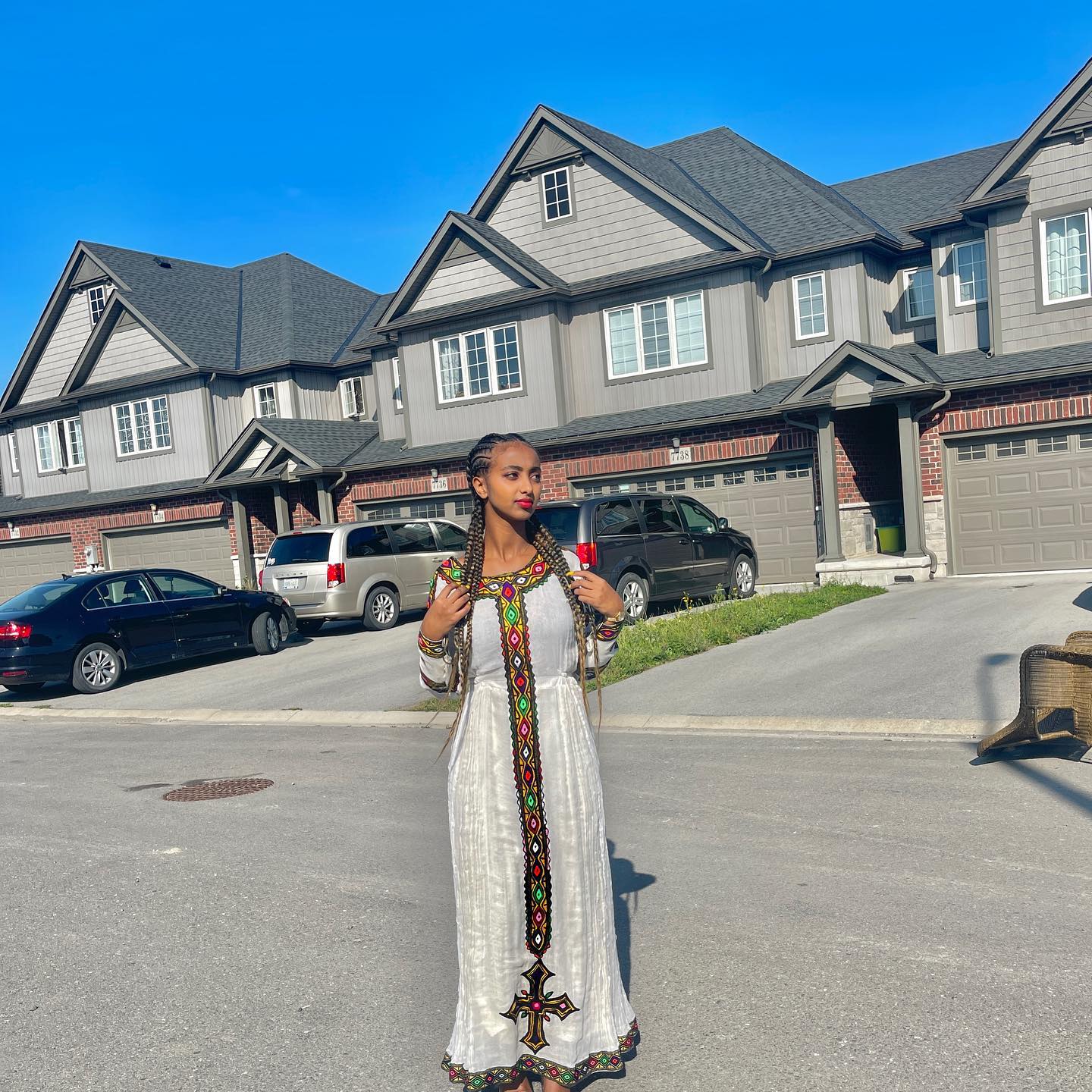 Traditional Ethiopian Clothing Radiant Habesha Dress Multicolor Long-Sleeve Habesha Kemis 280