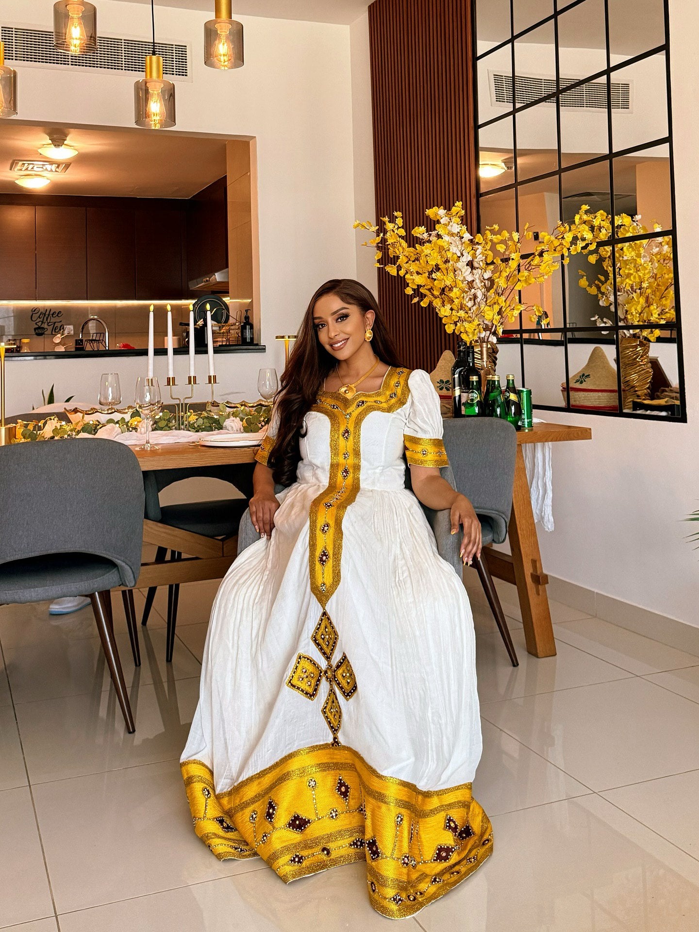 Graceful Habesha Dress Habesha Kemis Design Ethiopian Traditional Craftsmanship 327