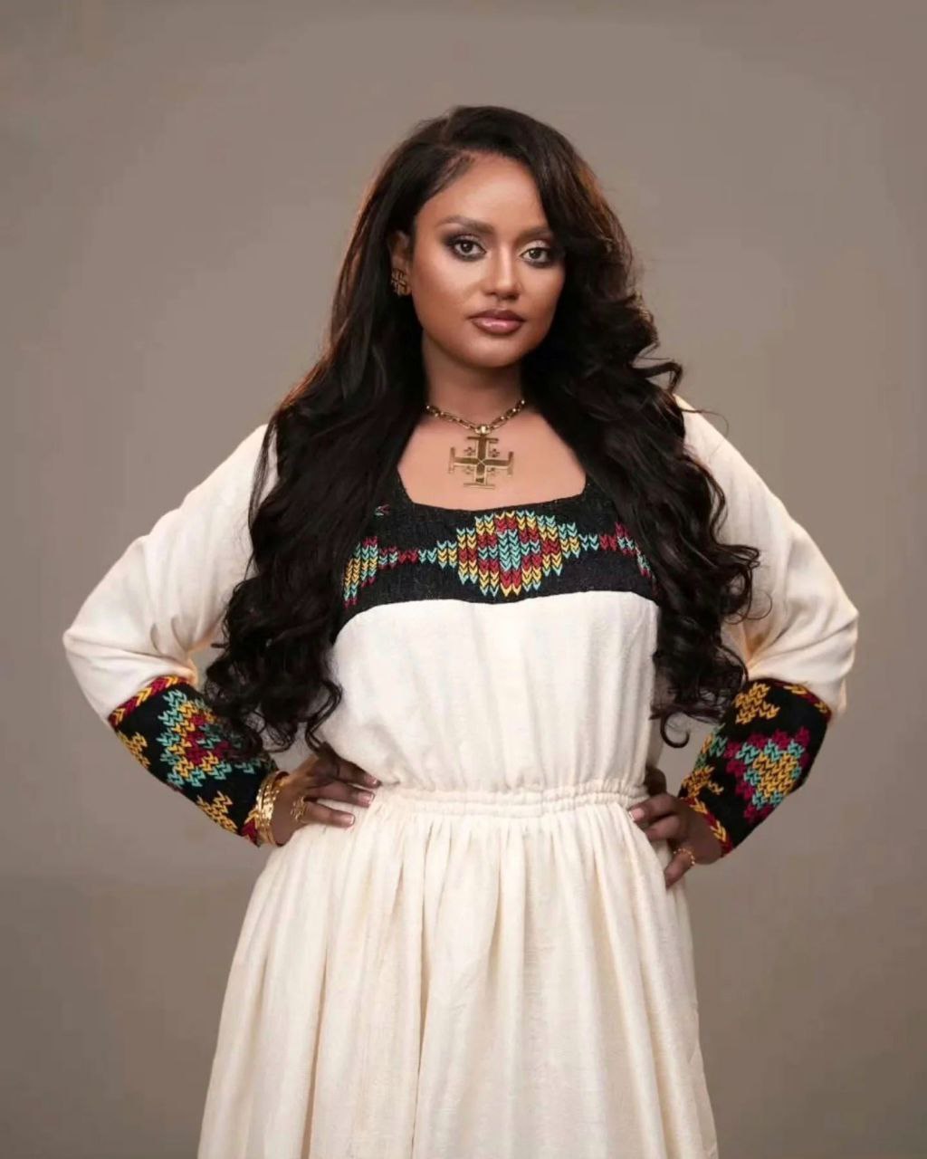 Beautiful Habesha Dress Handwoven Ethiopian Traditional Clothing Timeless Habesha Kemis For Festive 123