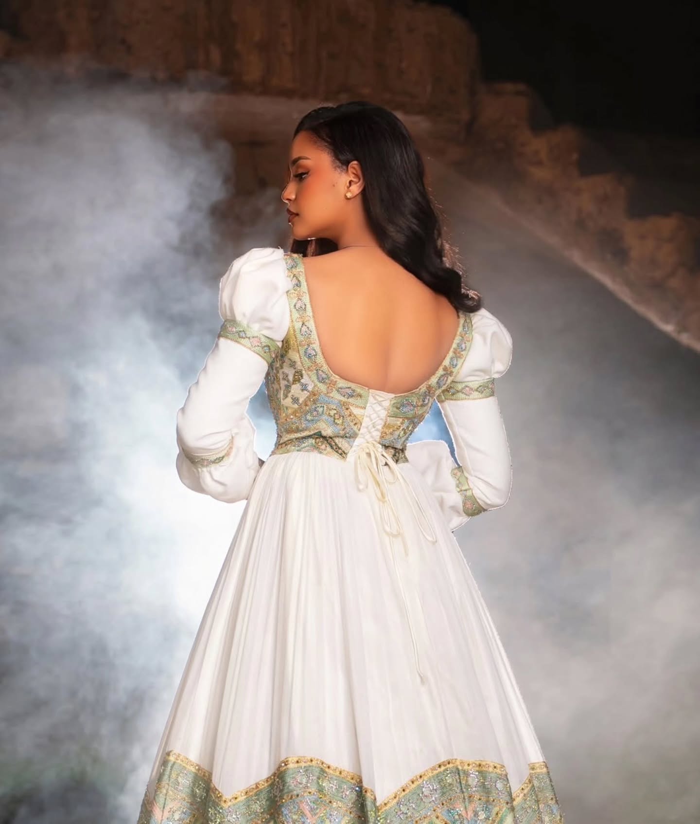 Ethiopian Wedding Dress Traditional Habesha Kemis Gold And Green Habesha Dress For Wedding 186
