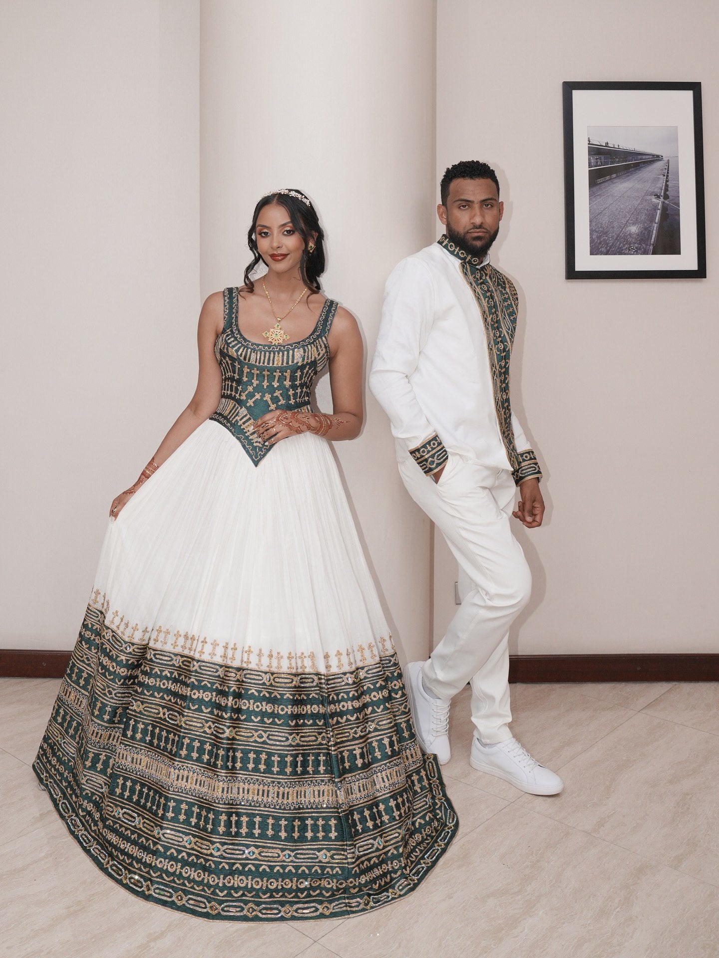 Ethiopian Couple Dress Matching Habesha Outfit & Traditional Ethiopian Attire 160
