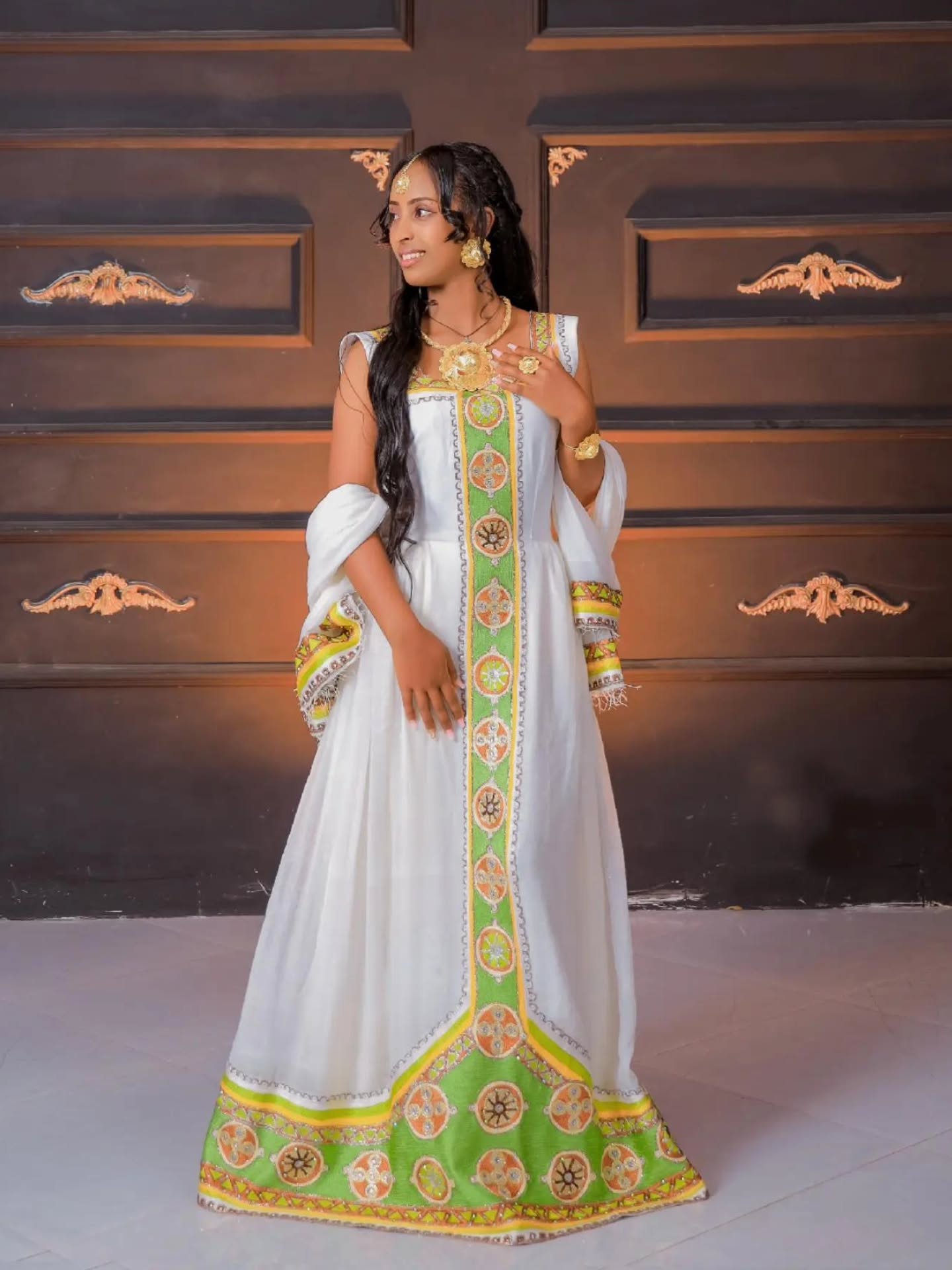 Matching Habesha Kemis and Men’s Outfit Elegant Ethiopian Couple Traditional Clothing Couple Set 178