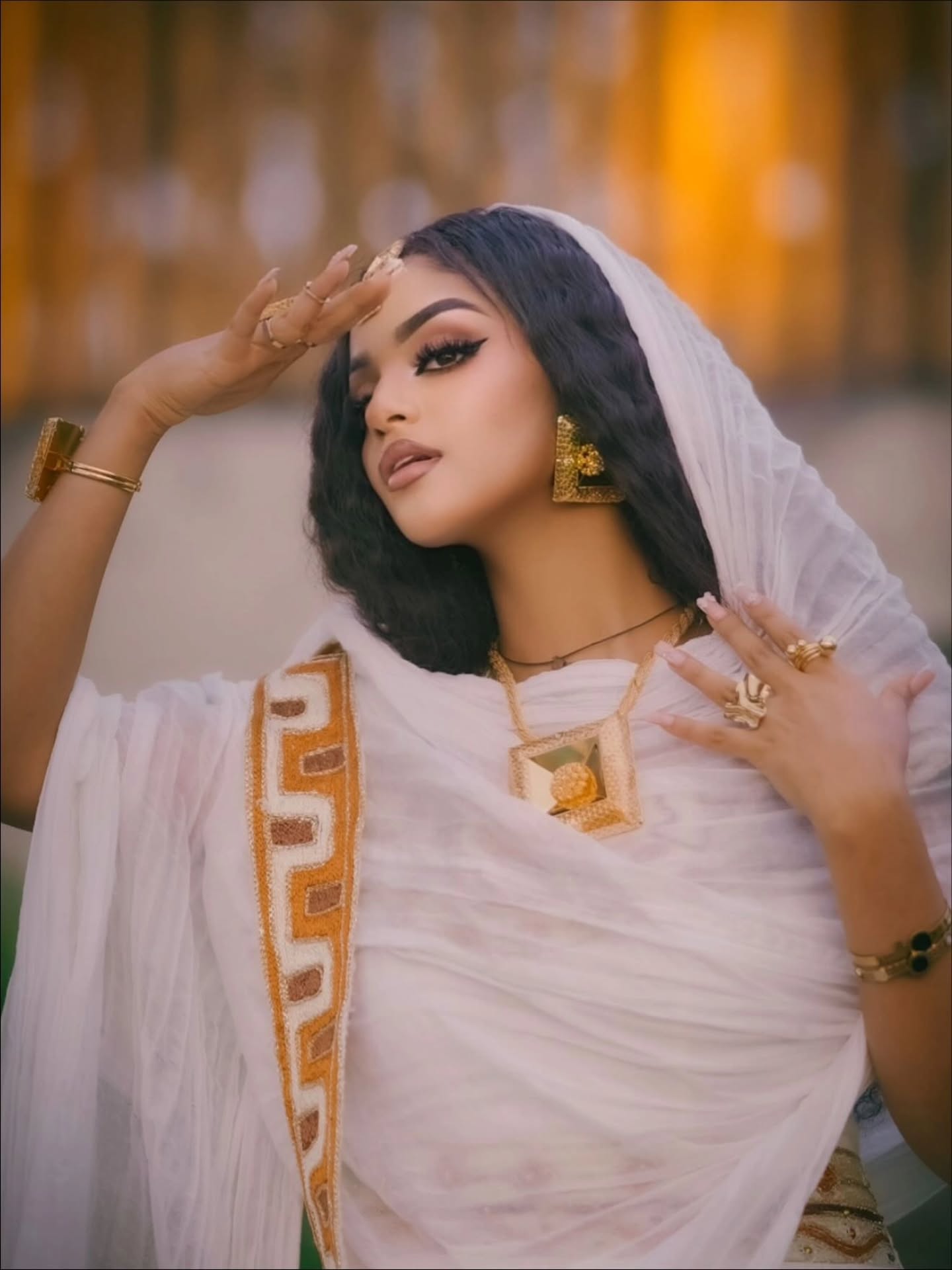 Golden Grace Habesha Dress Ethiopian Traditional Dress Habesha Kemis For Special Event 185