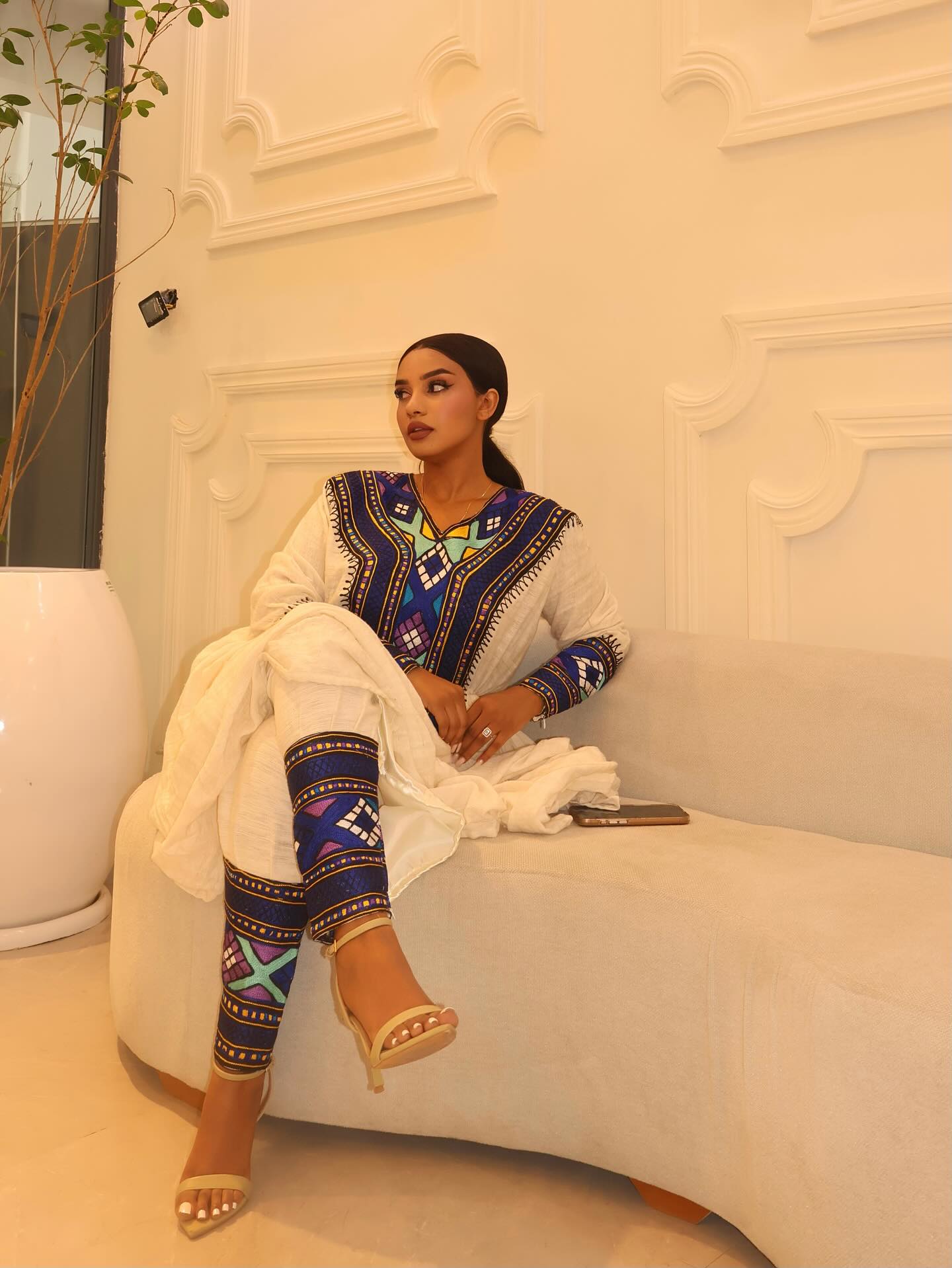 Multicolor Embroidery Habesha Kemis A Masterpiece of Traditional Ethiopian Clothing Classic Habesha Dress 186