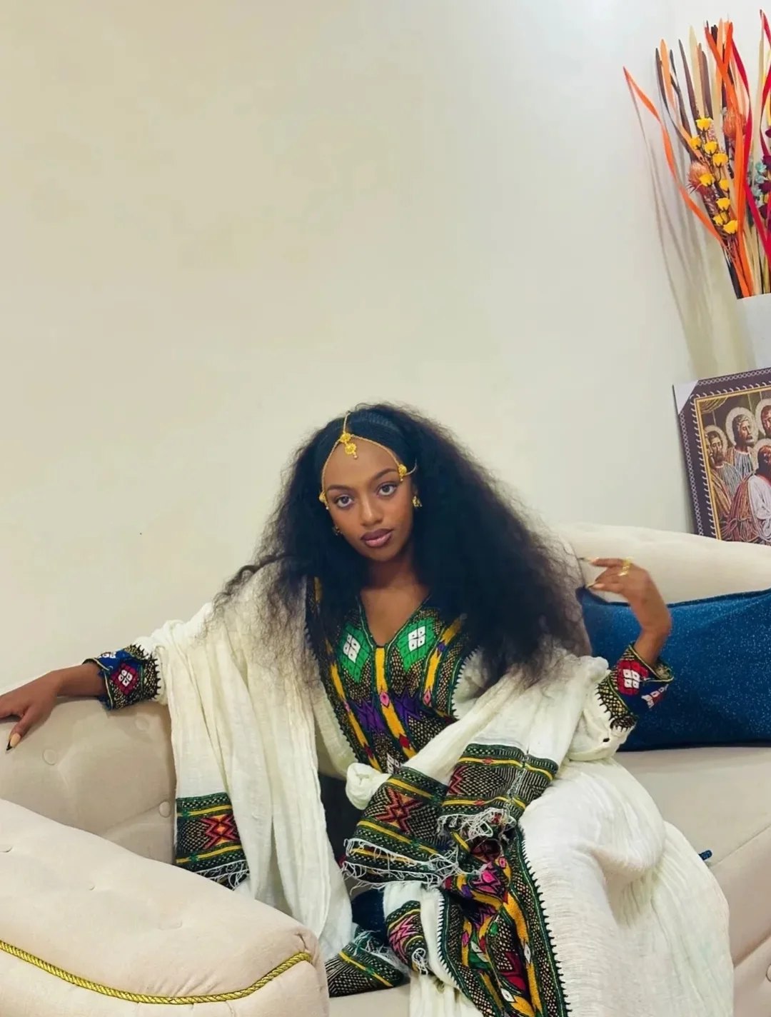 Authentic Ethiopian Traditional Clothing Style Handmade Habesha Dress Graceful Habesha Kemis For Festive 209