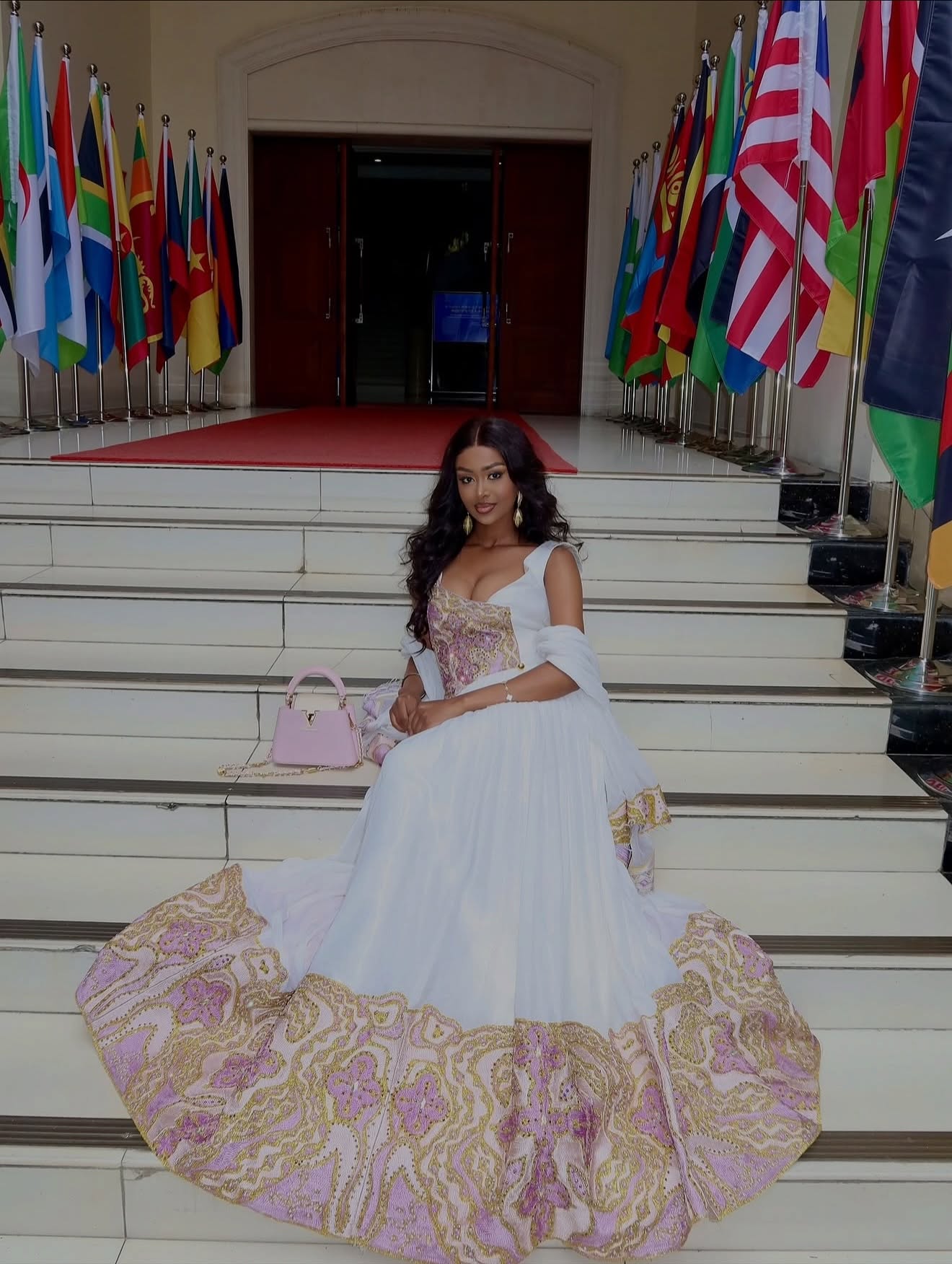 Ethiopian Wedding Dress Premium Traditional Habesha Kemis Hand-Embroidered Bridal Habesha Dress 257