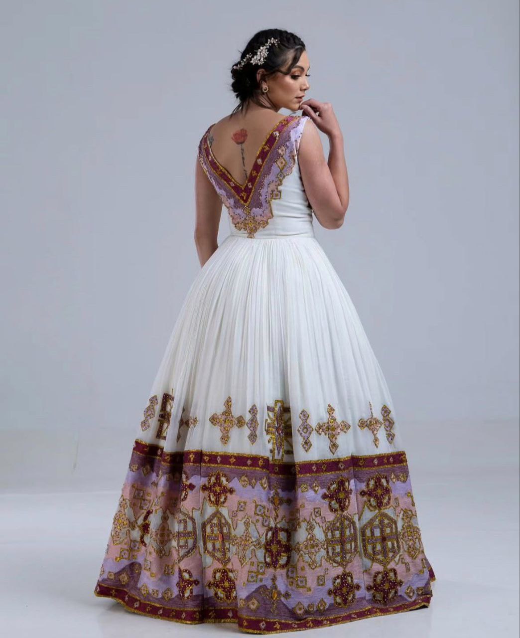 Ethiopian Wedding Dress Traditional Habesha Kemis & Elegant Ethiopian Clothing 115