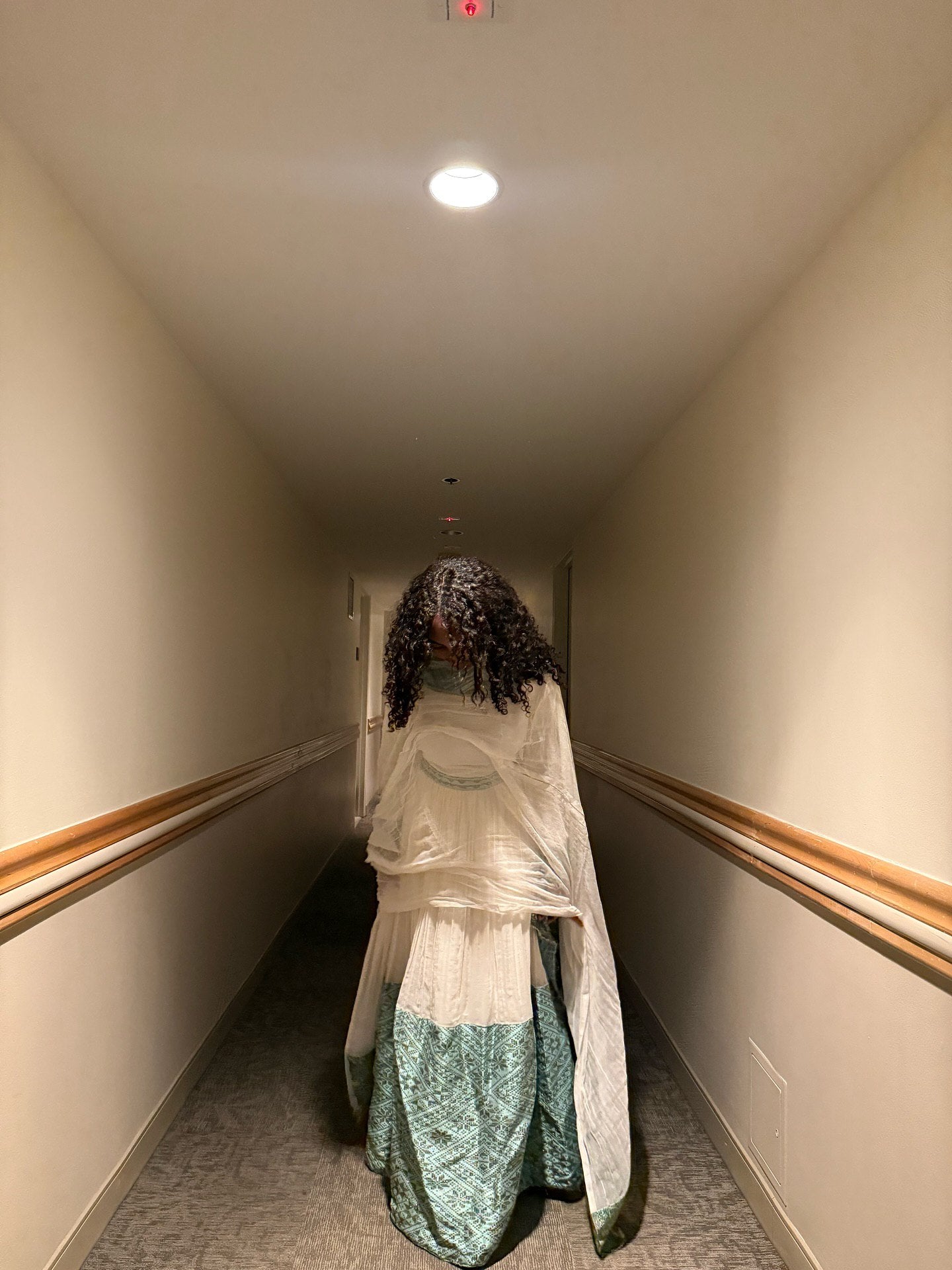 Stunning Habesha Kemis Habesha Dress in White and Mint Green Traditional Ethiopian Clothing 177