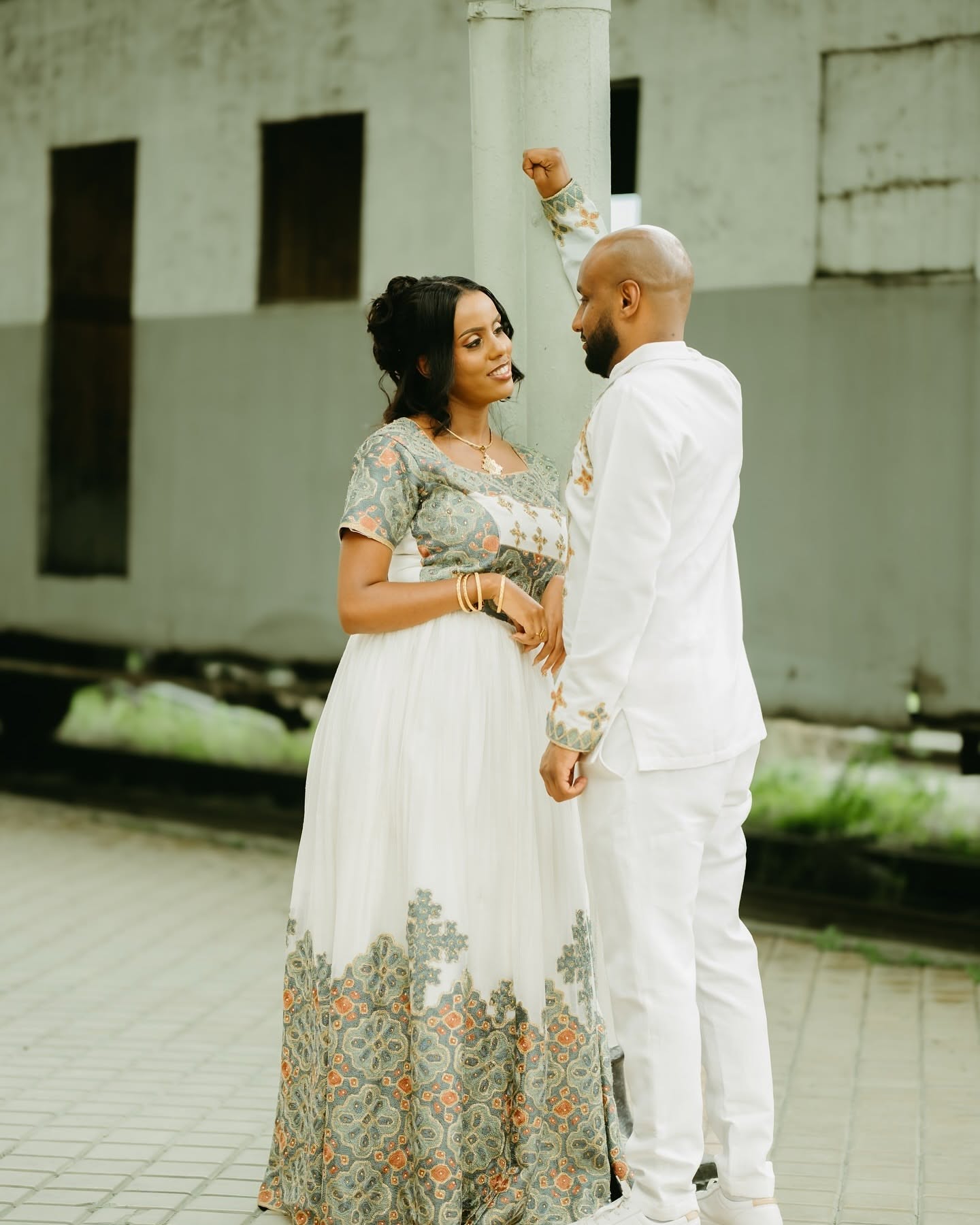 Matching Habesha Couple Outfit Traditional Ethiopian & Eritrean Dress Set Ethiopian Clothing For Couple 196