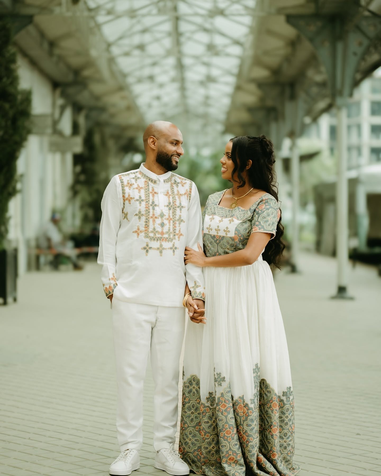 Matching Habesha Couple Outfit Traditional Ethiopian & Eritrean Dress Set