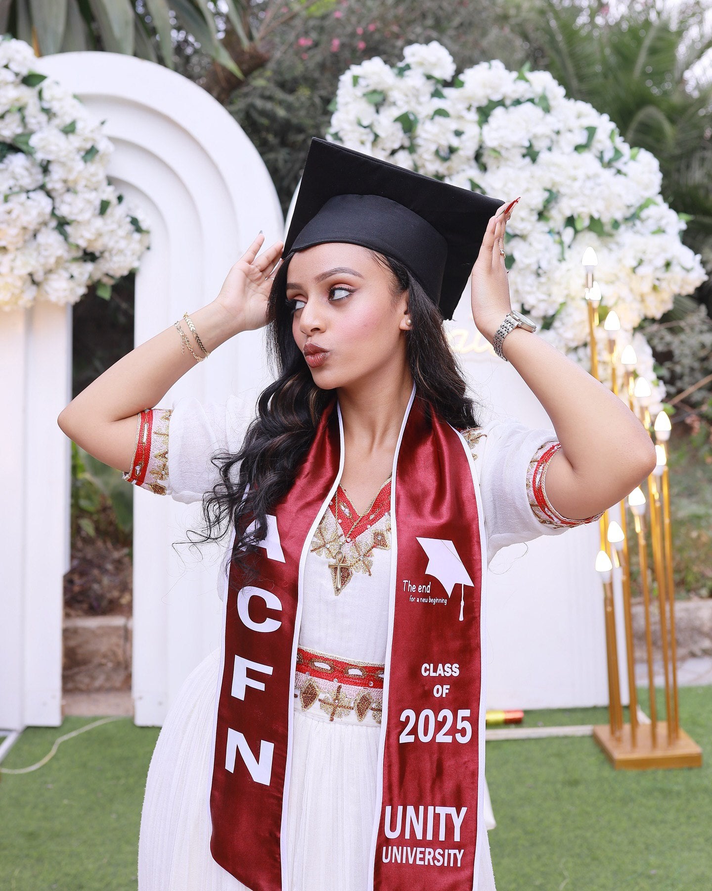 Short Sleeve Habesha Kemis Red Embroidery Habesha Dress Ethiopian Clothing 303