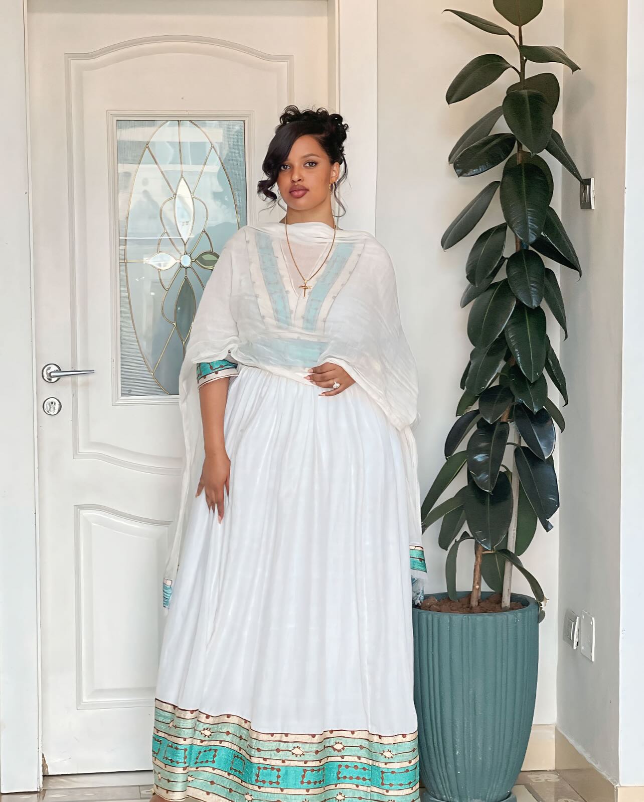 Luxurious Habesha Dress Timeless Ethiopian Traditional Clothing Graceful Habesha Kemis For Events 314