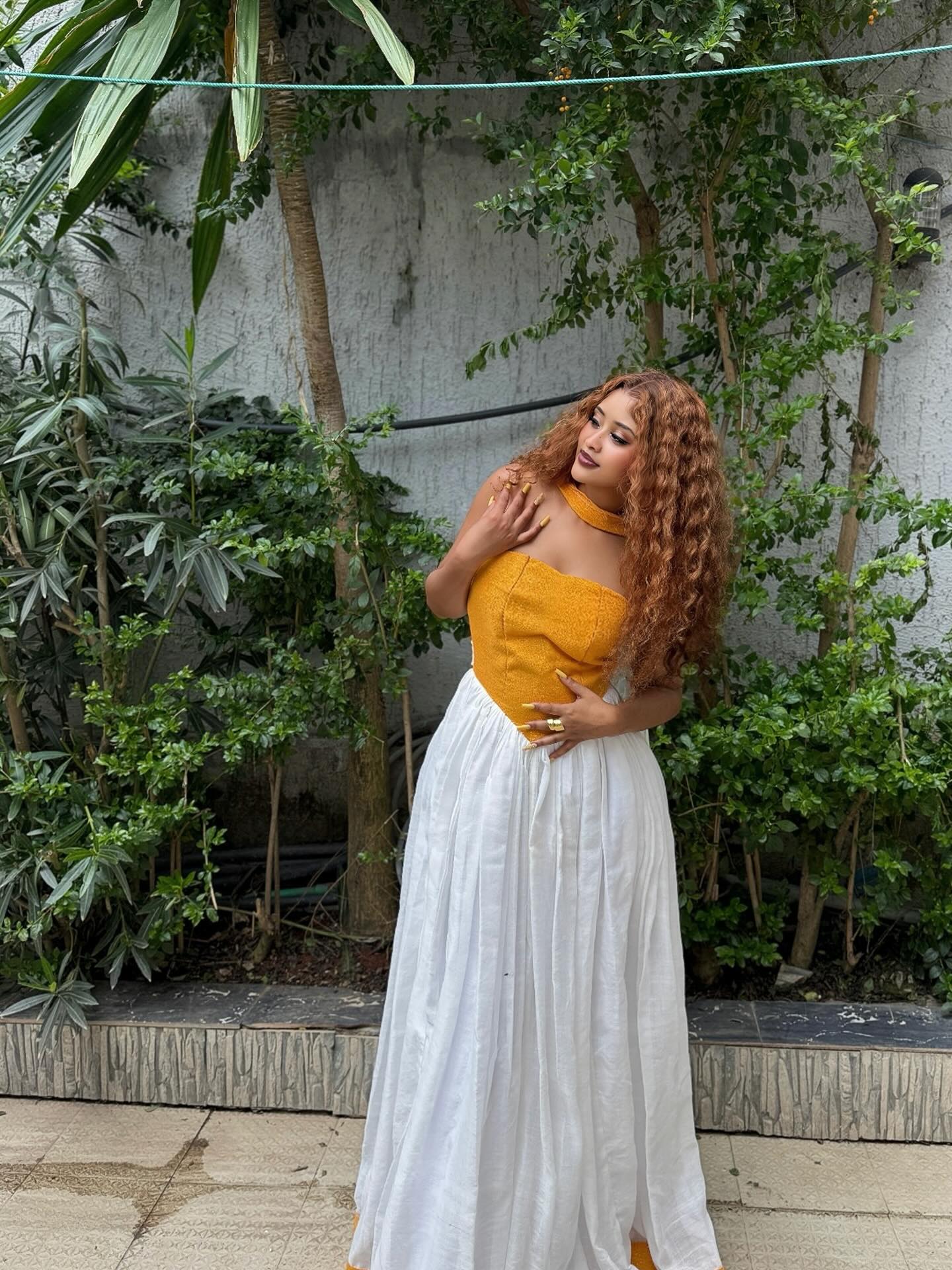 Strapless Habesha Dress Classic Habesha Kemis A Refined Touch of Ethiopian Dress 345