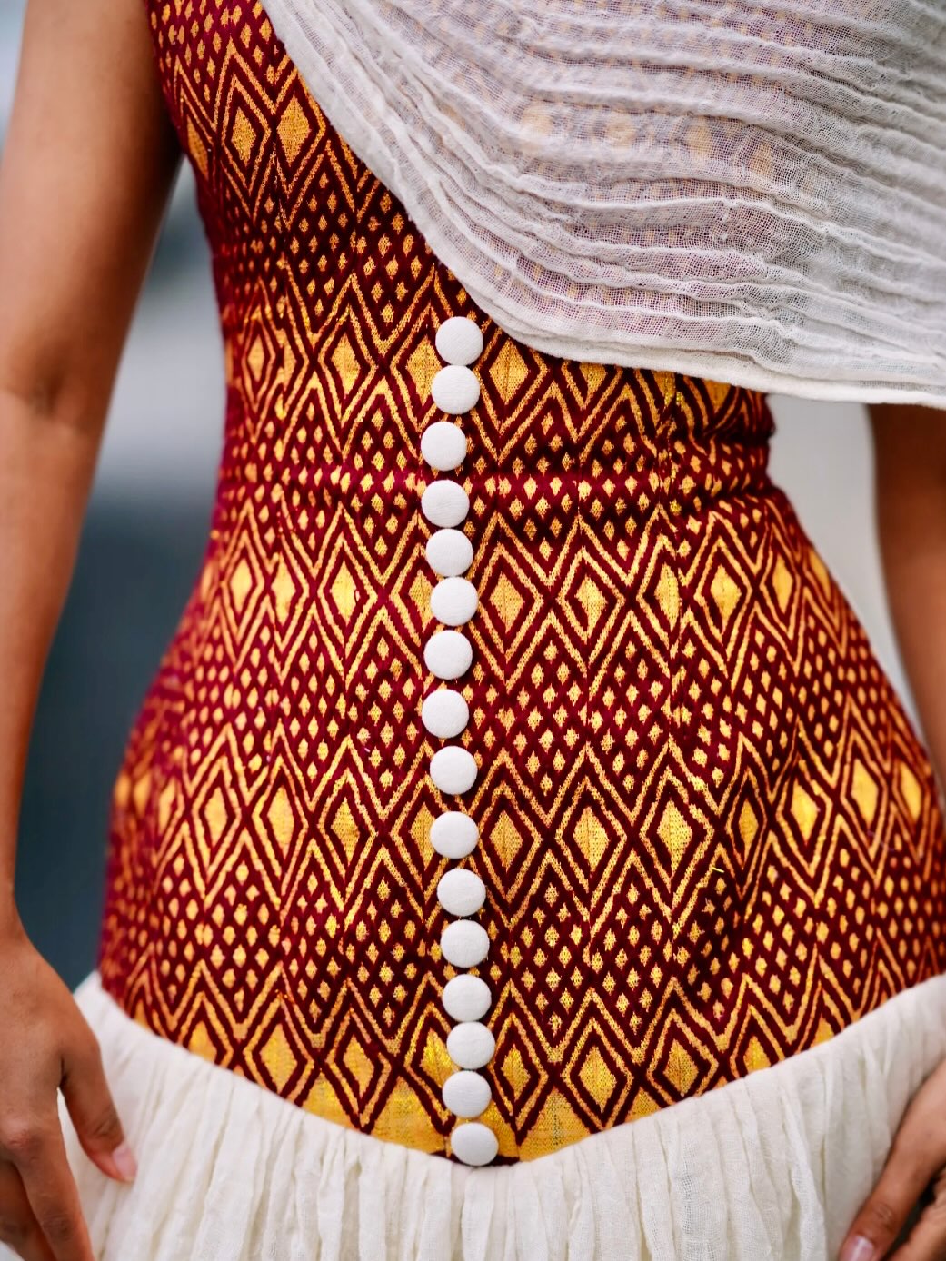 Sleeveless Habesha Kemis Online Elegant Ethiopian Traditional Dress Authentic Habesha Dress 204