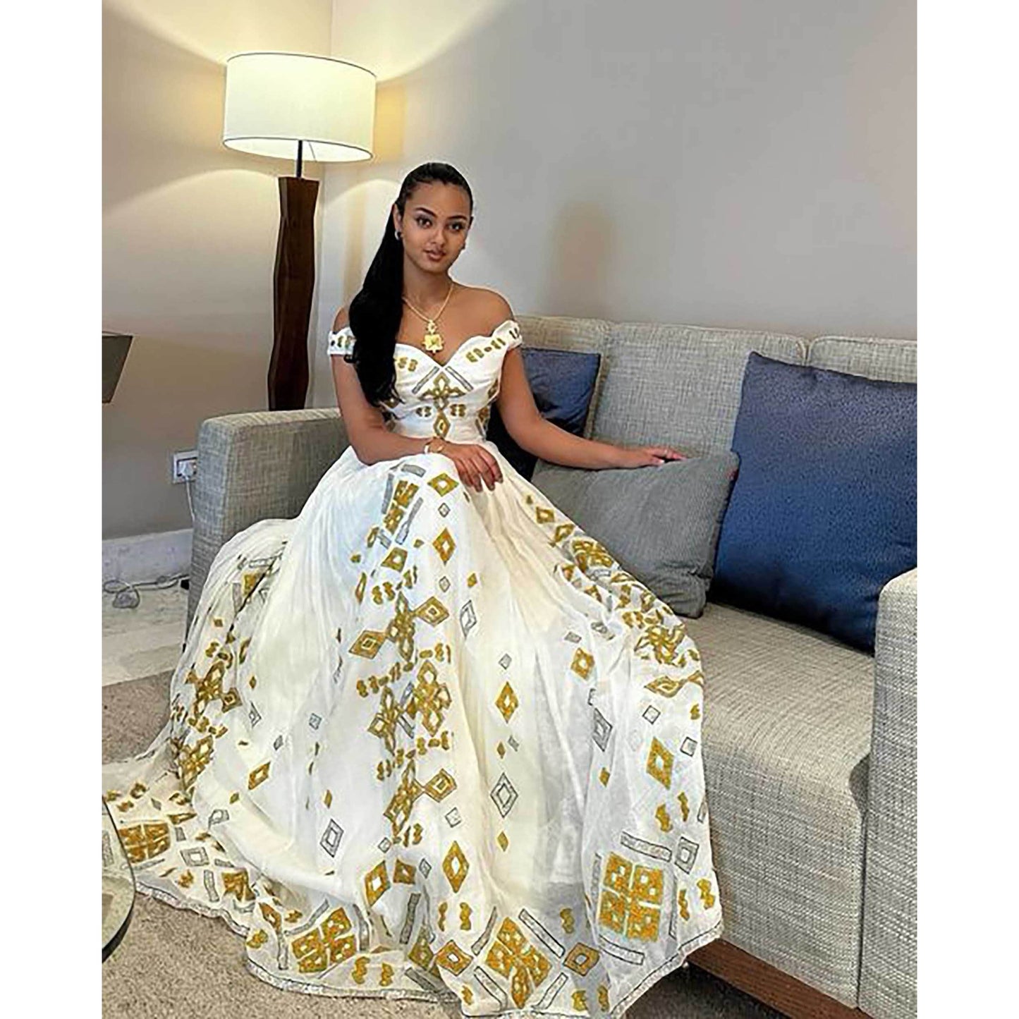 Elegant Beautiful & Classy Ethiopian Traditional Dress, Handwoven, Menen, Habesha, Eritrean Dress, Habesha Kemis, Habesha, Kemis
