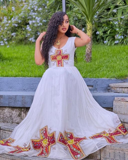 Effortless Elegance A Modern Habesha Kemis