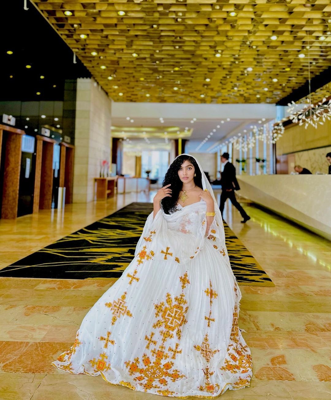 Exquisite Habesha Kemis with Gorgeous Tilf Design and Soft Menen Fabric, Habesha dress, Eritrean dress, ሀበሻ