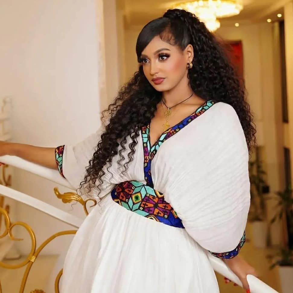 Handwoven Habesha Dress Beautiful Ethiopian Dress Habesha Kemis Zuria Traditional Ethiopian Dress Eritrean Dress ሀበሻ ቀሚስ ሀበሻ ልብስ