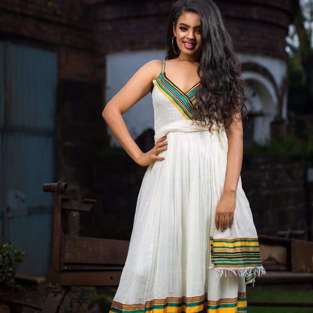 Simple Habesha Dress Handwoven Habesha Kemis Modern Habesha Libs Eritrean Dress ሀበሻ ቀሚስ ሀበሻ ልብስ