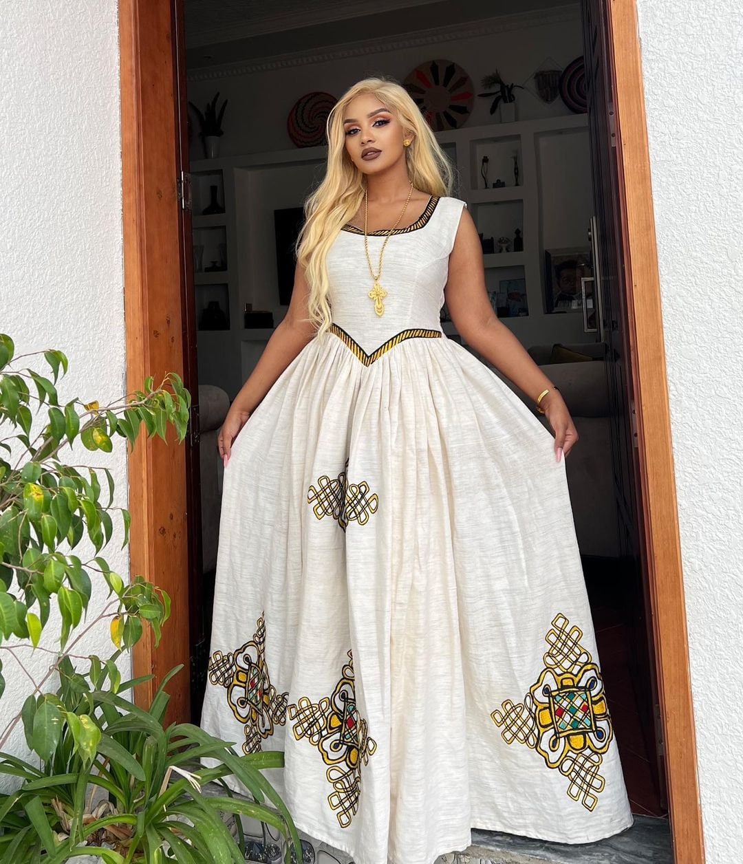 Handwoven Habesha Kemis Modern Habesha Dress Ethiopian Traditional Dress Eritrean Dress ሀበሻ ቀሚስ ሀበሻ ልብስ