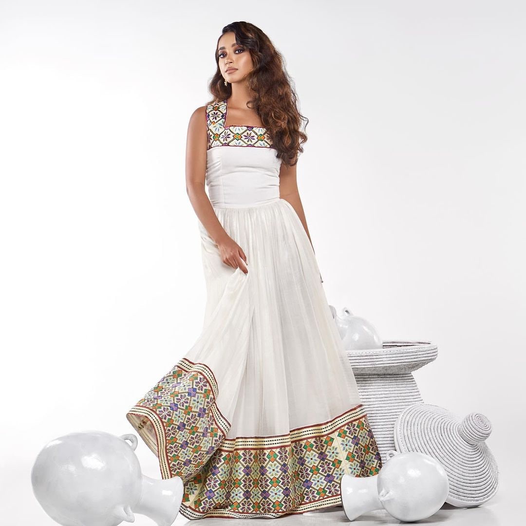 Modern Habesha Dress Handwoven Habesha Kemis Beautiful Traditional Dress Eritrean Dress ሀበሻ ቀሚስ ሀበሻ ልብስ