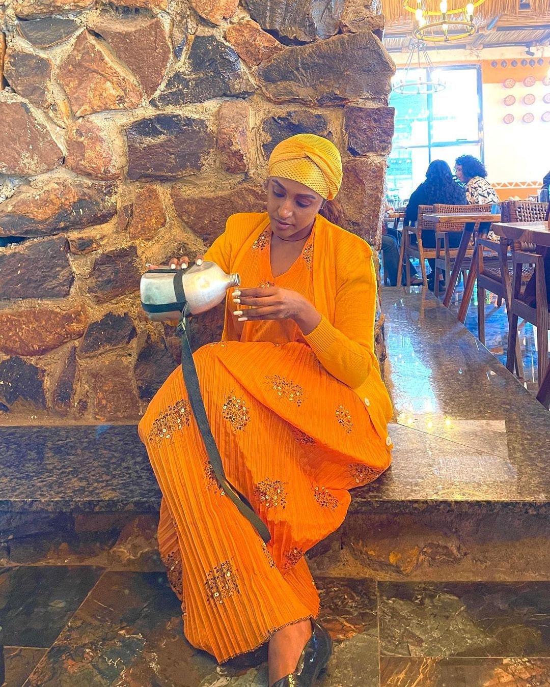 Traditional Giraghe Dress With Sweater And Headscarf Ethiopian Traditional Gurage Dress αα α» ααα΅ αα α» αα₯α΅