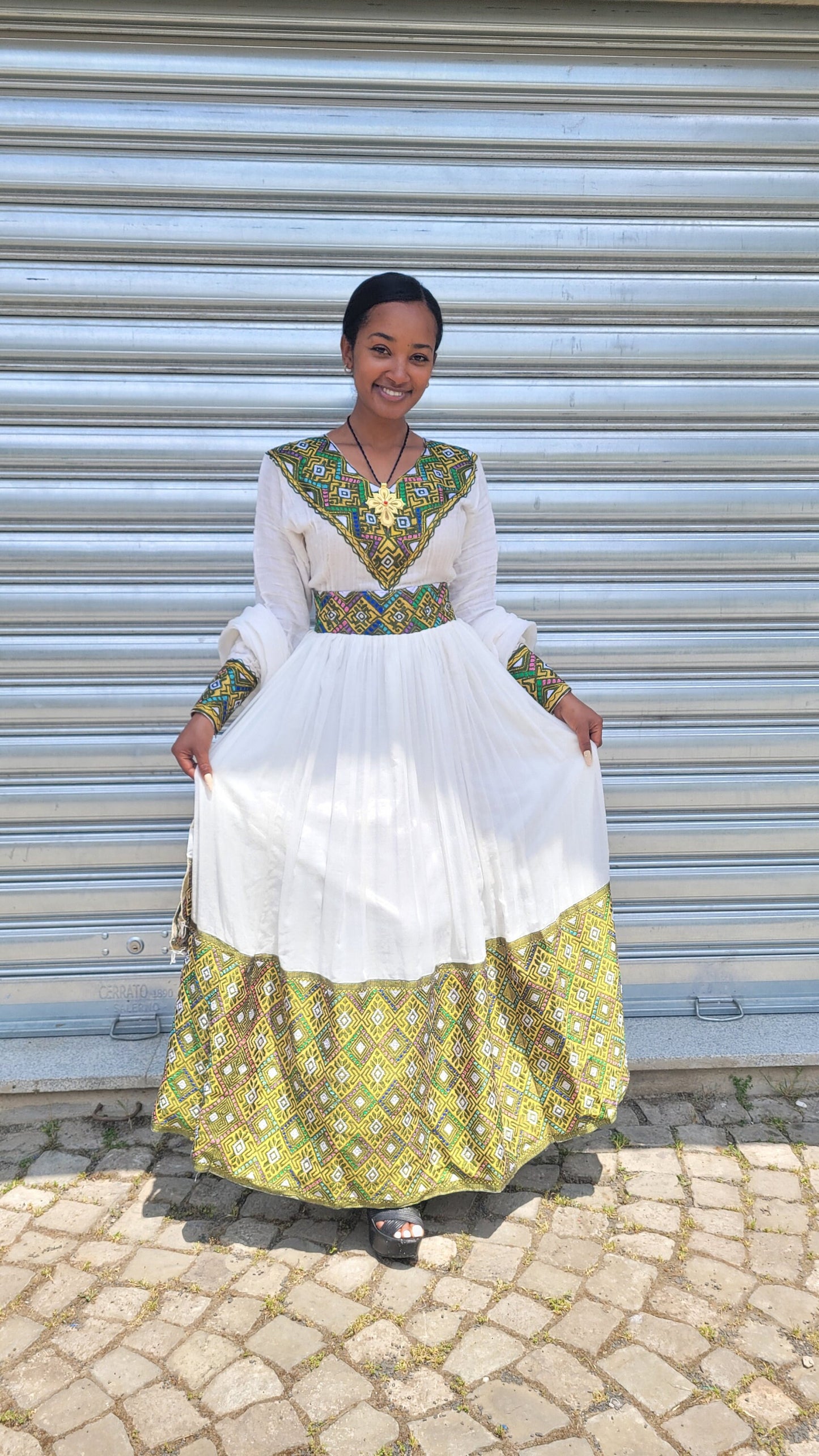 Green Tilet Habesha Dress Modern Habesha Kemis Habesha Libs es00159