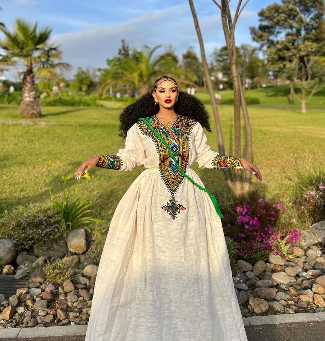 Detailed Design Fetil Habesha Dress Habesha Kemis Habesha Libs es00146