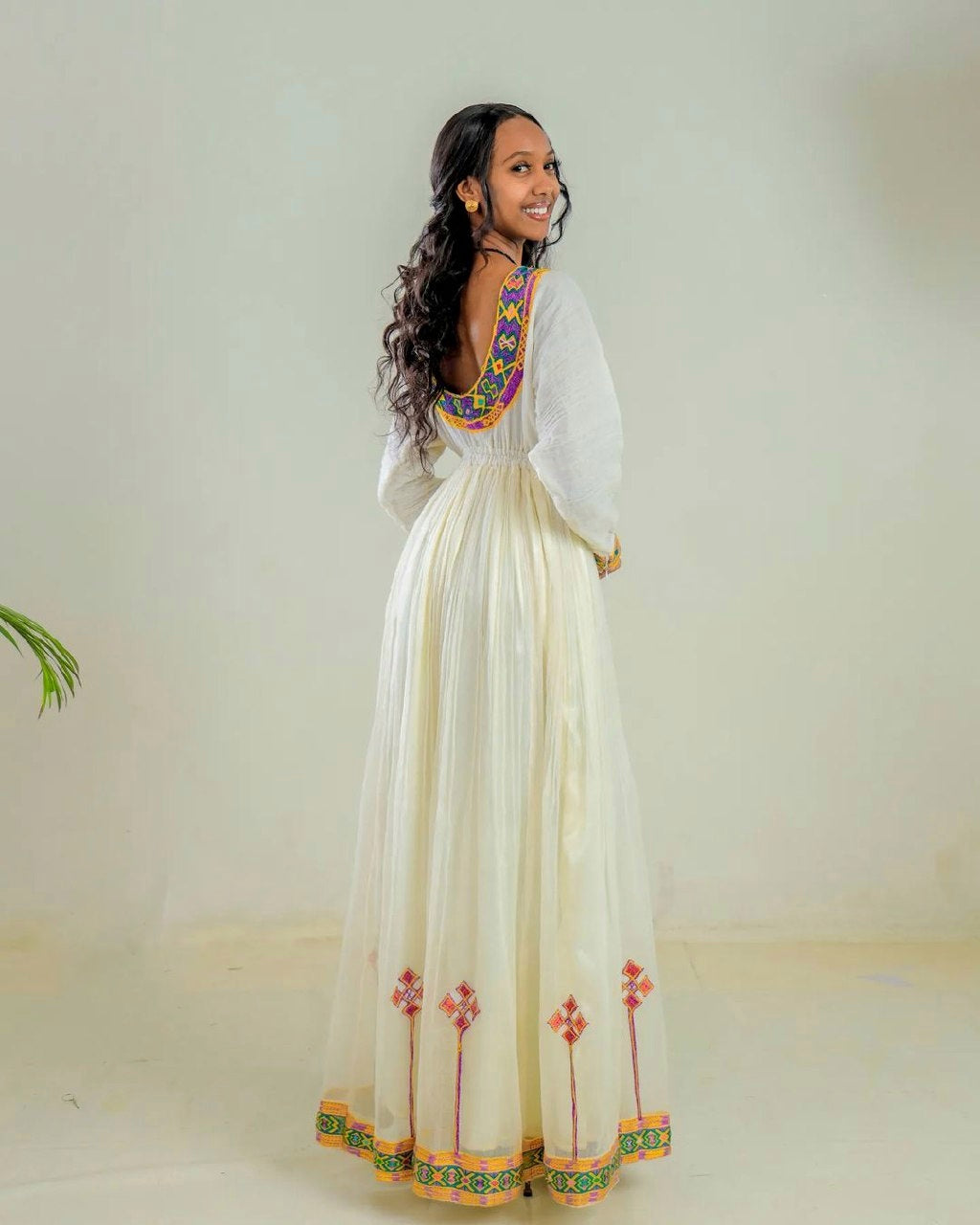 Vibrant Elegant Habesha Dress The Charm of Simple  Habesha Kemis